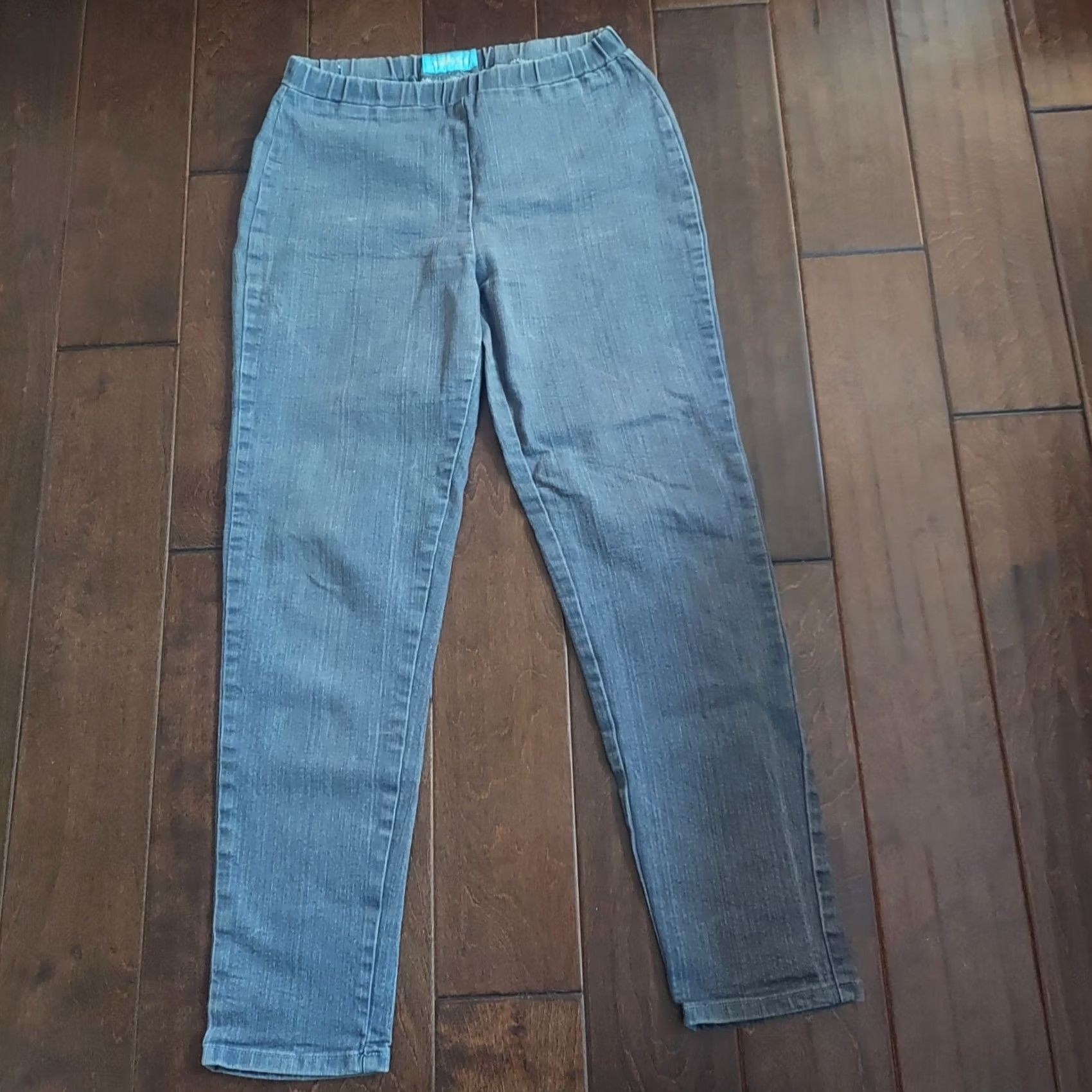 Vintage Jeanbay Jeans Women's Skinny Pull Up Heather Gray Size S Regular - Gray, Cotton Polyester Spandex - B755 Size 28" / US 6 / IT 42 - 2 Thumbnail