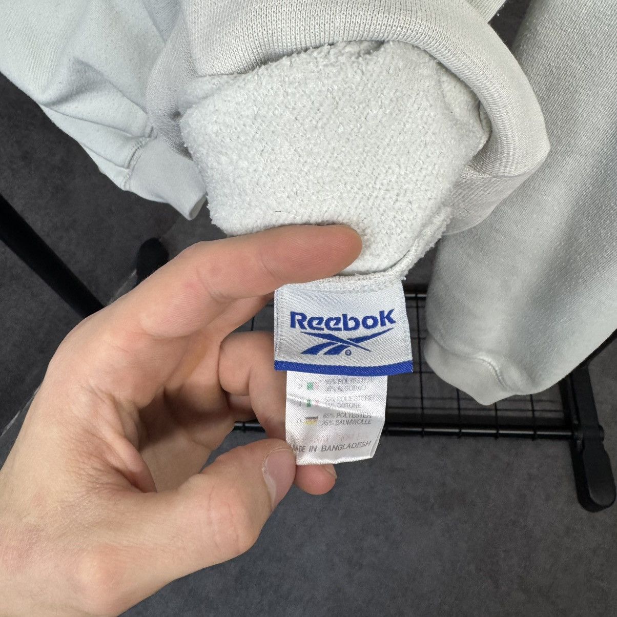 Reebok × Vintage 90s Vintage Reebok Sweatshirt Size US XL / EU 56 / 4 - 4 Thumbnail