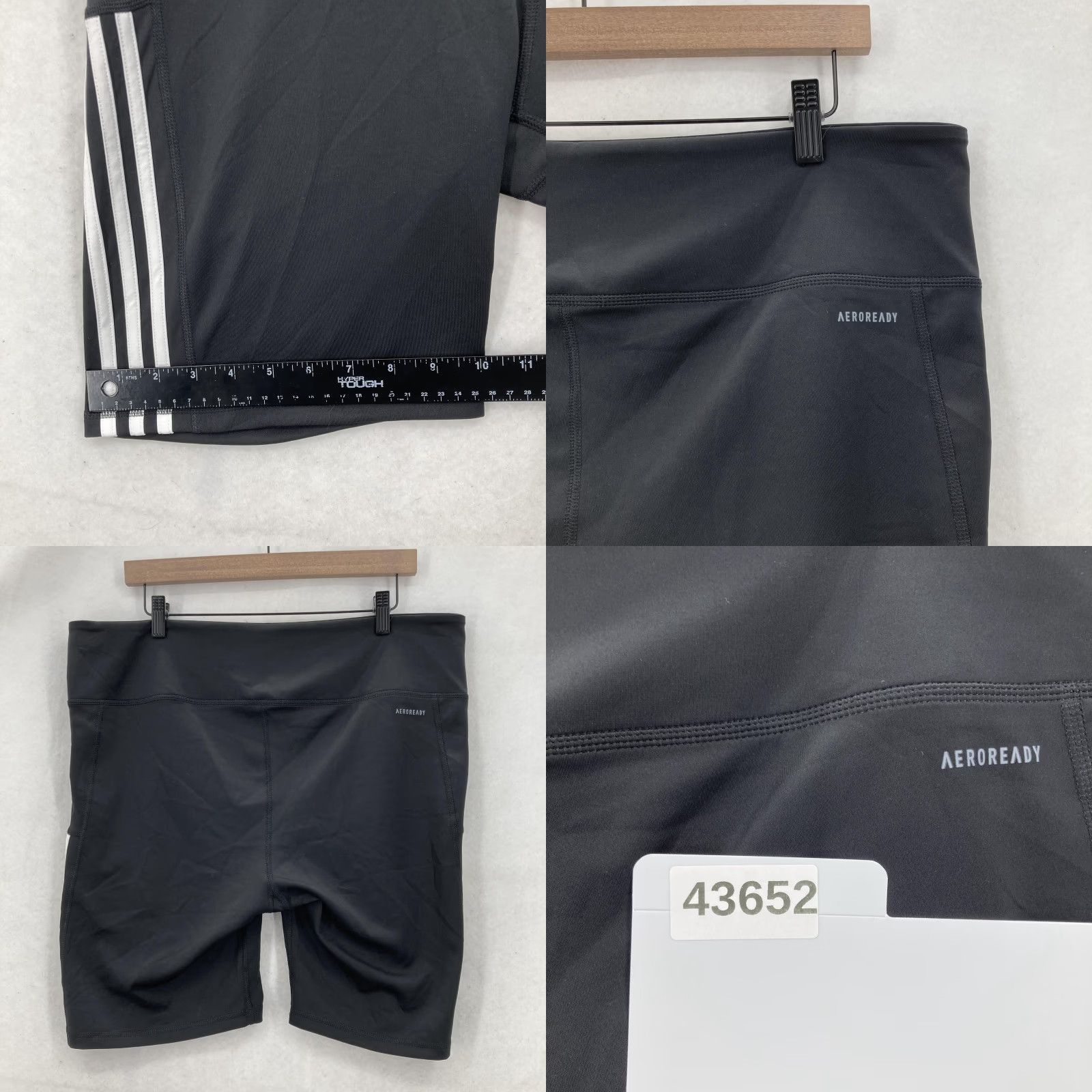 Adidas adidas Cycling Shorts Womens 2XL Black AEROREADY Primegreen 3-Stripes Outdoors/Activewear Size 40" / US 18 - 9 Thumbnail