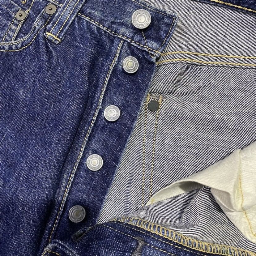 Japanese Brand Vintage japanese denim button fly selvedge jeans Size US 29 - 7 Thumbnail