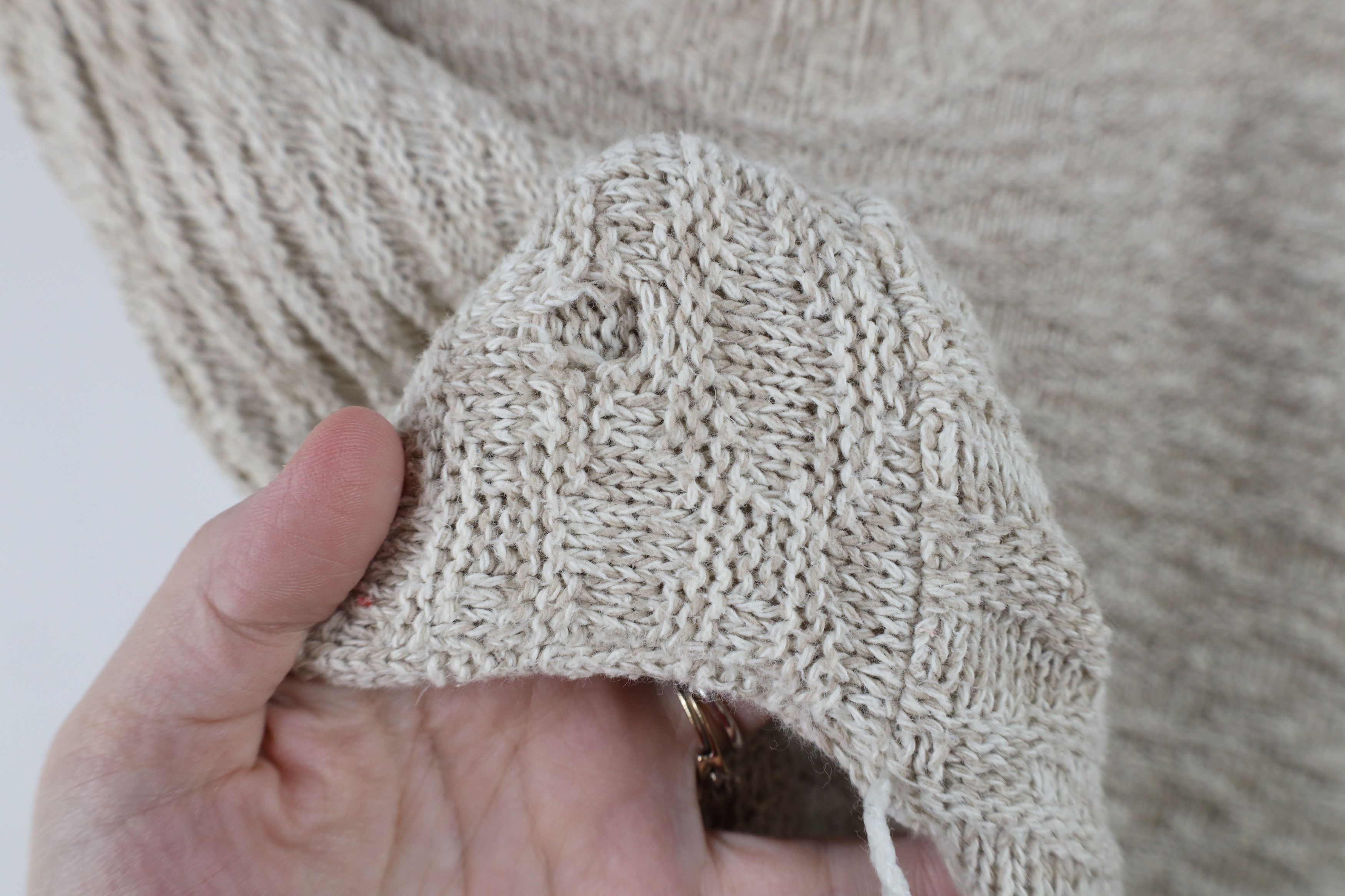 Vintage Vintage 90s Streetwear Blank Cotton Weave Knit Sweater USA Size US XL / EU 56 / 4 - 7 Thumbnail
