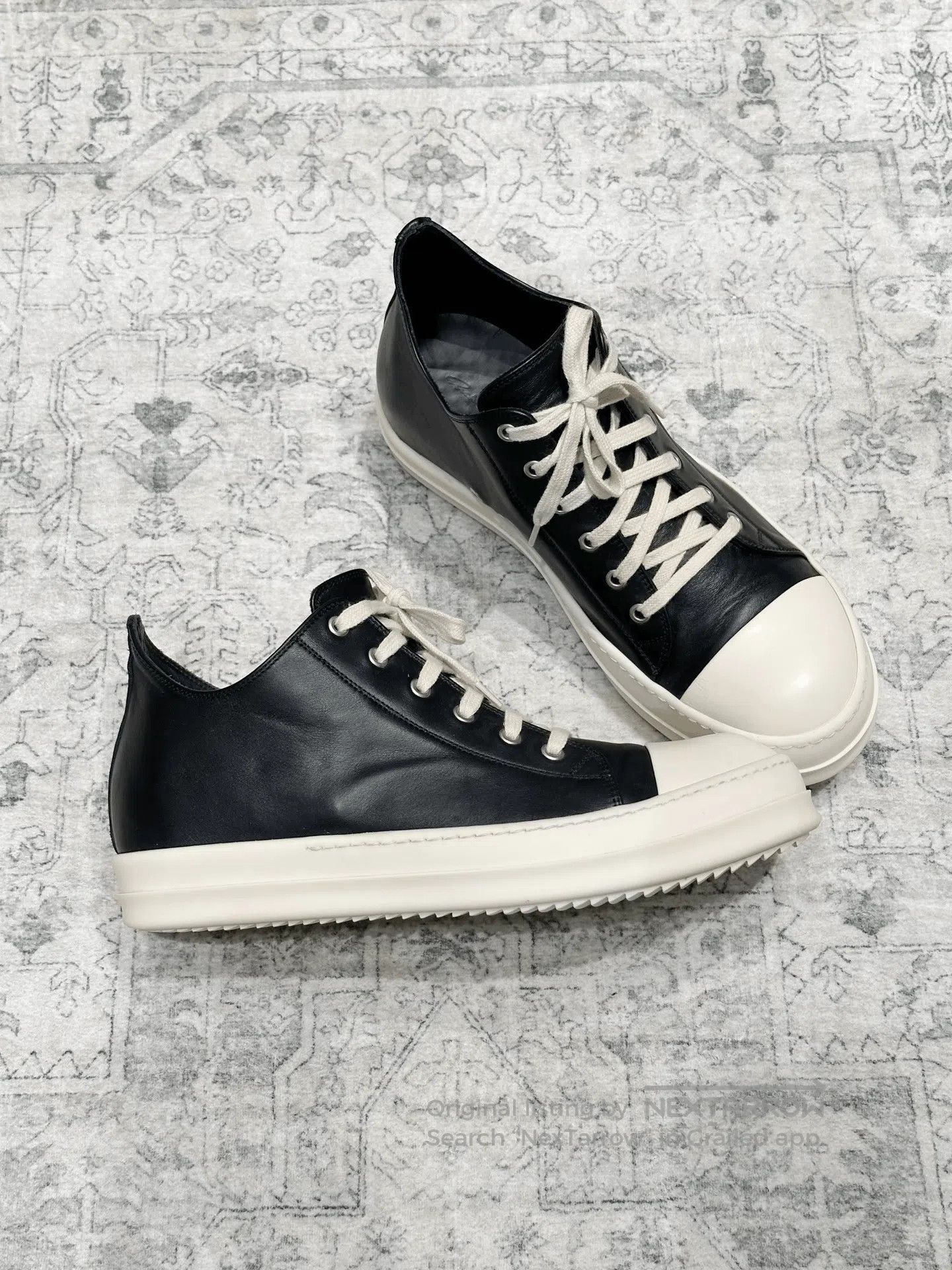 Rick Owens Rick Owens x Converse Leather Low-Top. Size US 10.5 / EU 43-44 - 4 Thumbnail