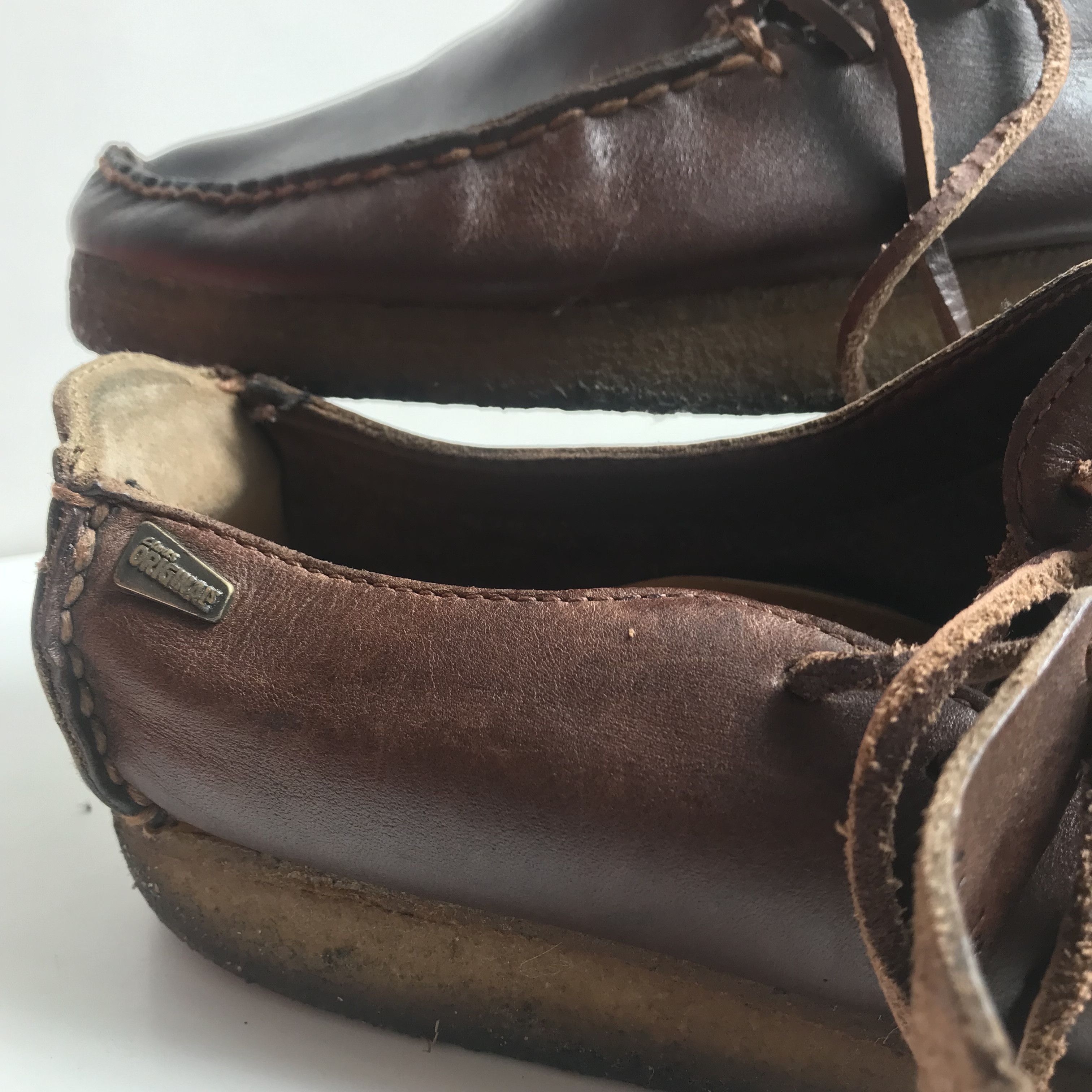 Clarks Vintage Clarks original Lugger brown leather Low Shoes Size US 8.5 / EU 41-42 - 9 Thumbnail