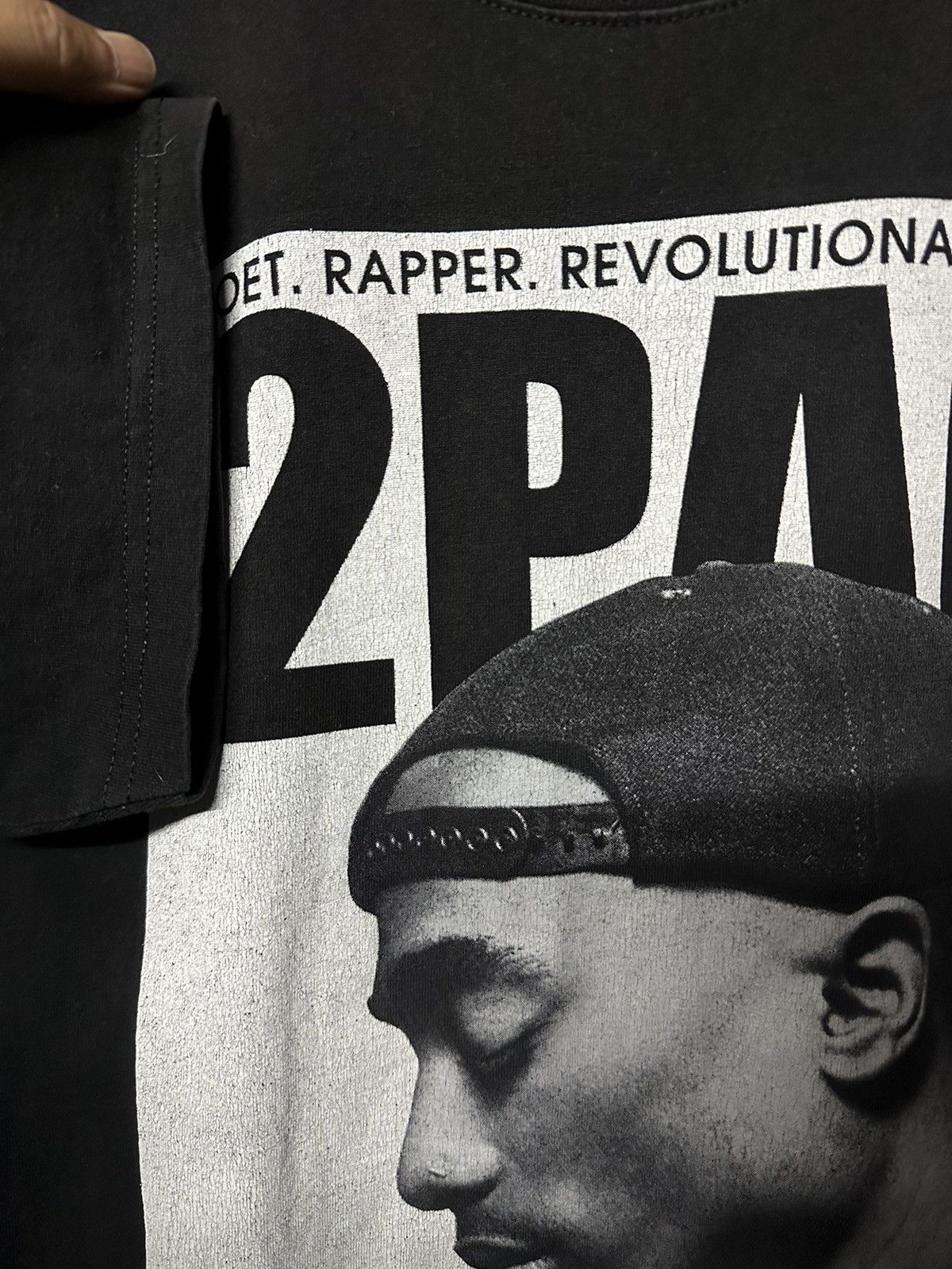 Band Tees × Rap Tees × Vintage Vintage Late 90s Tupac Rapper All Eyez On Me Faded Tee Size US L / EU 52-54 / 3 - 7 Thumbnail
