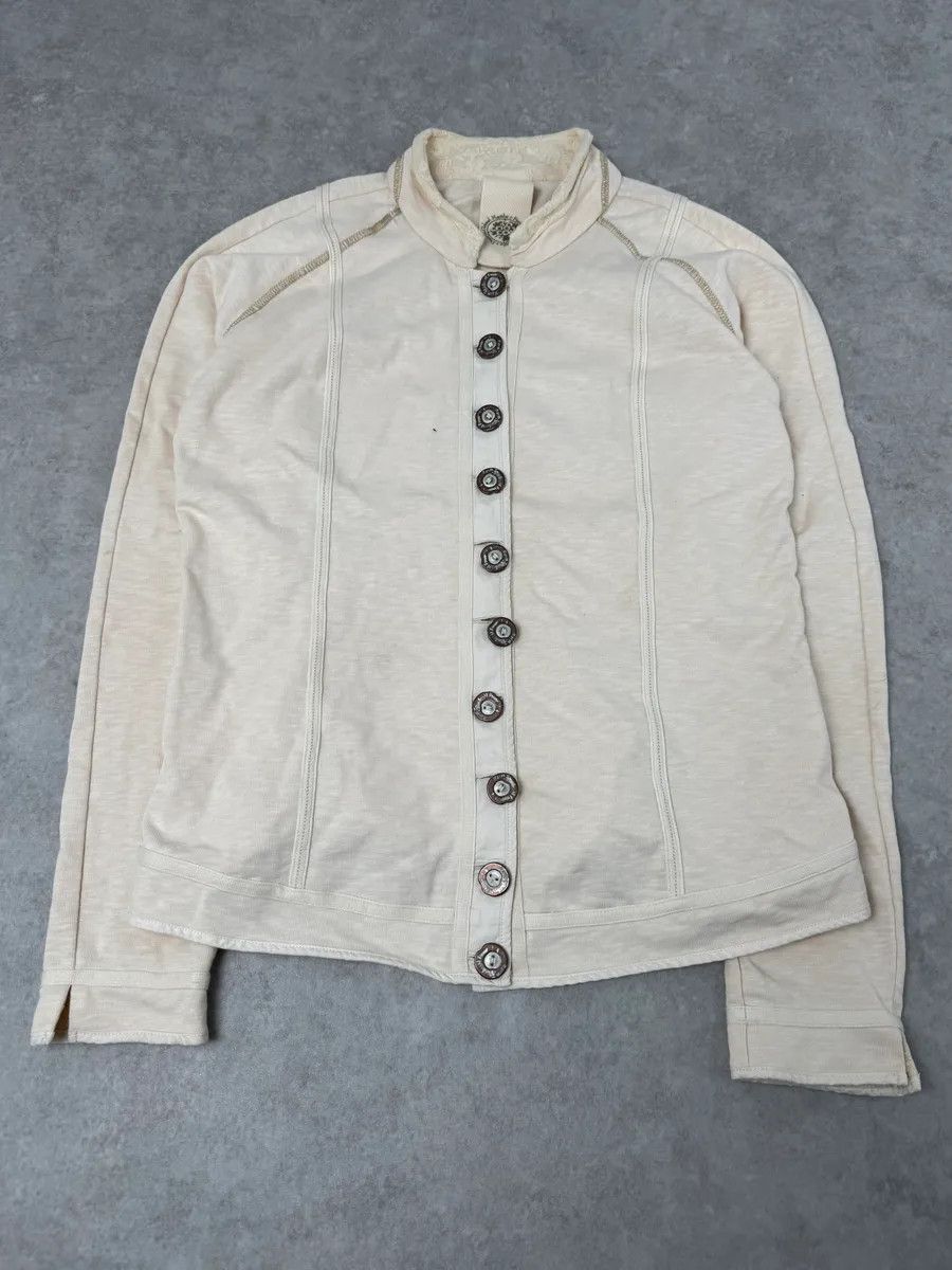 Marithe + Francois Girbaud 2000s Marithé + François Girbaud Creamy Beige Buttoned Cardigan Size M / US 6-8 / IT 42-44 - 1 Thumbnail