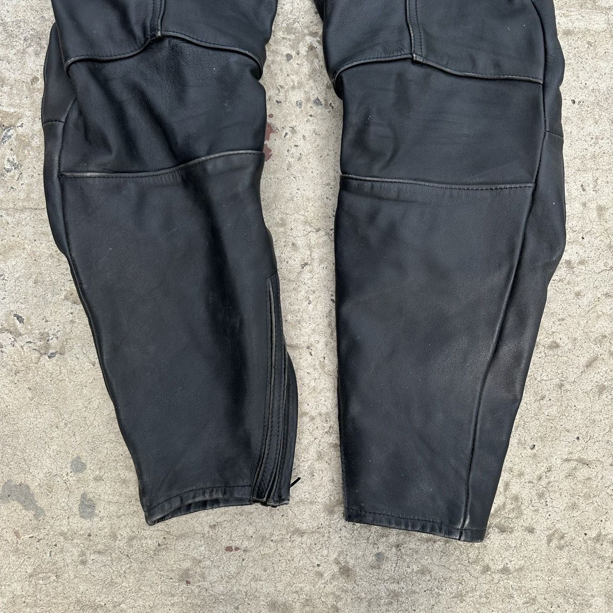 Leather × Vintage Vintage Moto Leather Pants Overalls Size 58 Style USA 00s Size US 42 / EU 58 - 9 Thumbnail