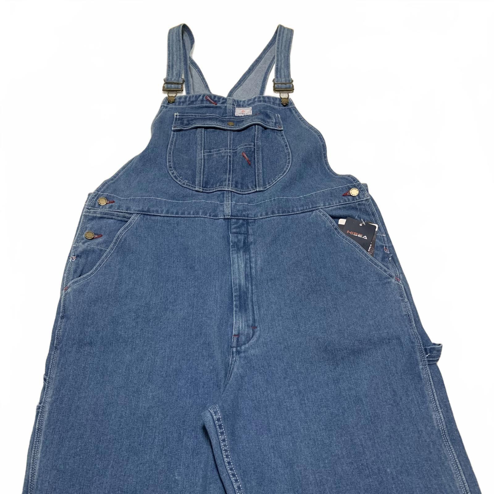 HIDEAWAYS NWT Hisea Men's Blue Denim Overalls 40W x 30L Cotton Size US 40 / EU 56 - 1 Thumbnail