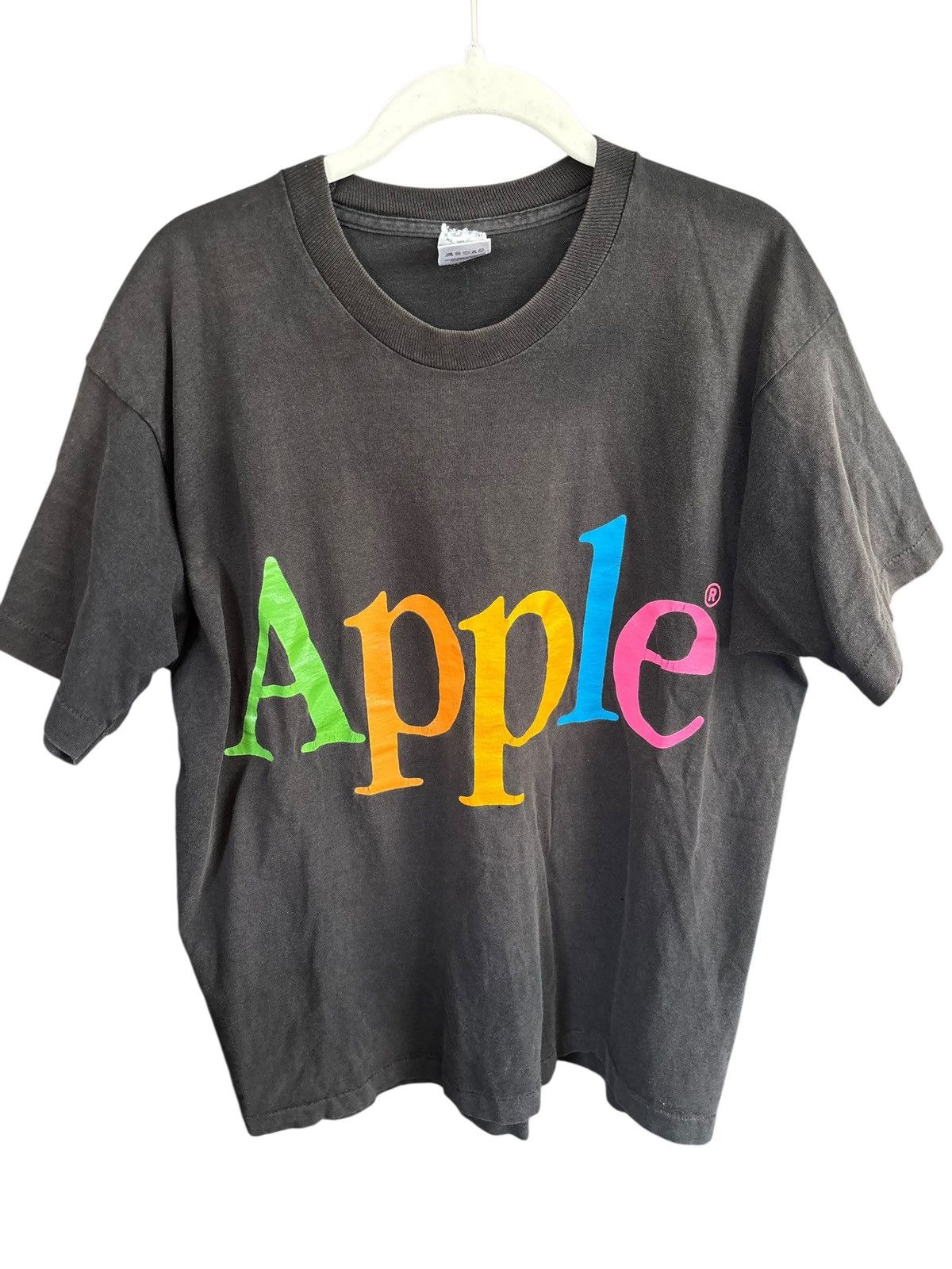 RARE** Vintage Apple Colorful Logo Single Stitch T-Shirt