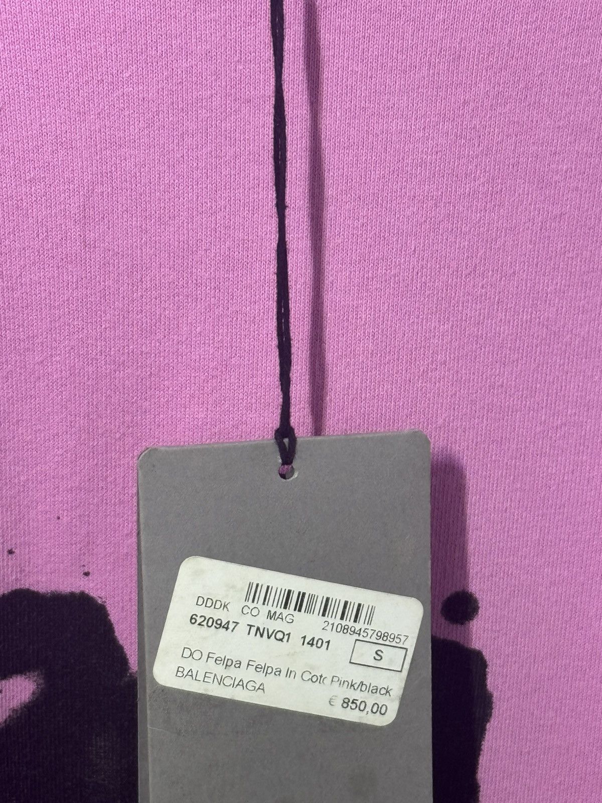 Balenciaga ✅Balenciaga distressed pink “Hand Drawn BB”oversize hoodie Size US S / EU 44-46 / 1 - 4 Thumbnail