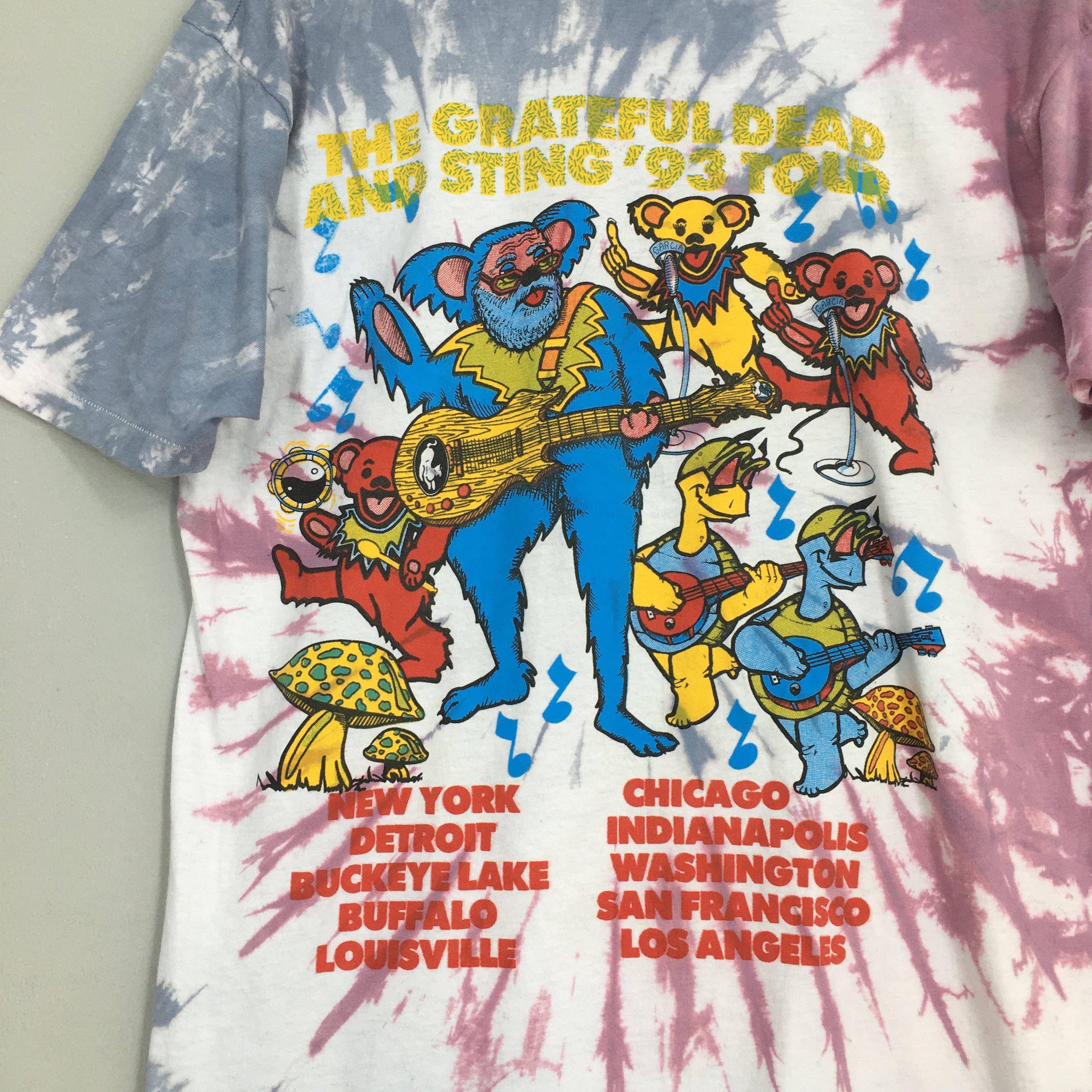 Band Tees × Grateful Dead × Vintage Vintage 90s Grateful Dead American Tour Tie Dye Tshirt XL Size US XL / EU 56 / 4 - 7 Thumbnail
