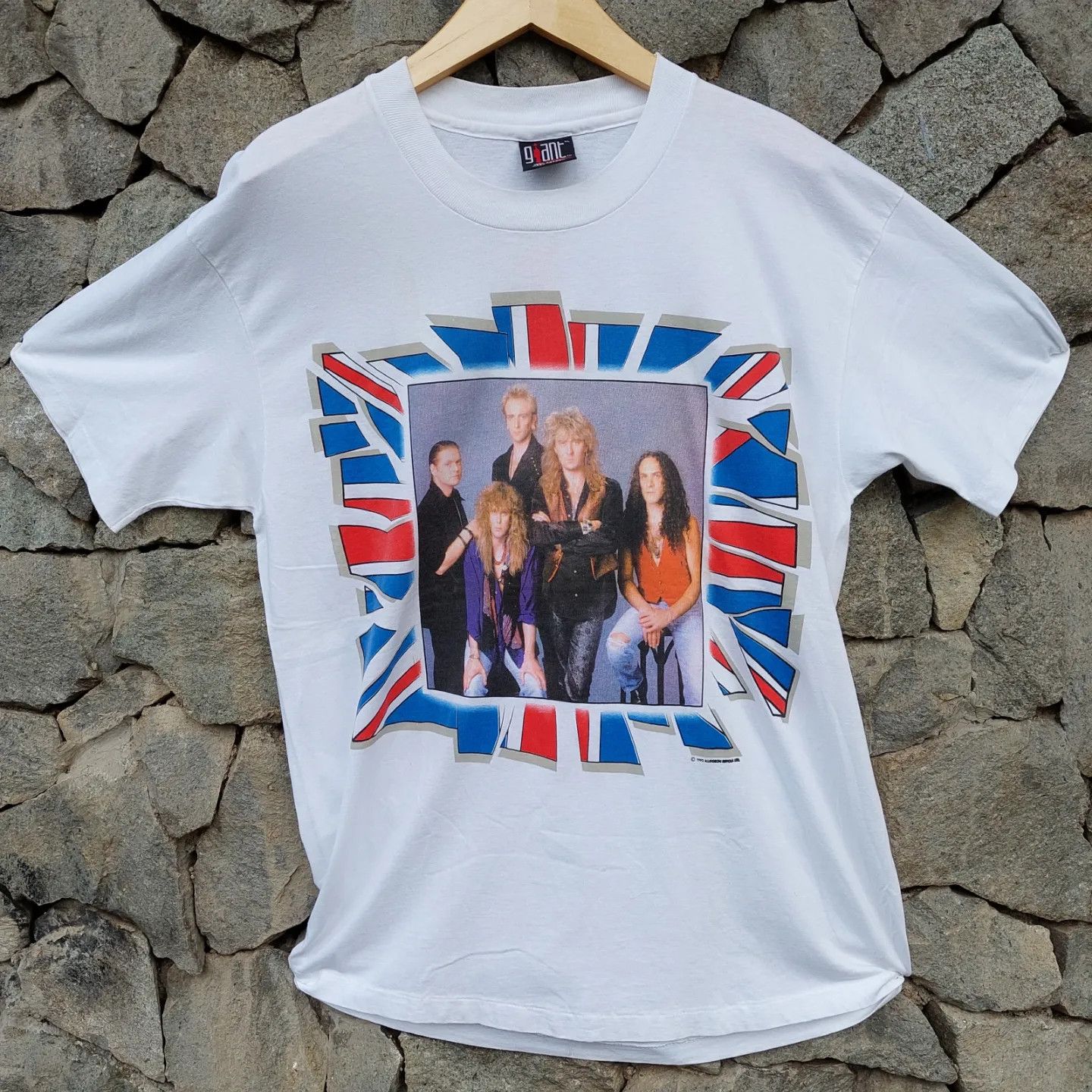 image of Band Tees x Def Leppard Vintage 1992 Def Leppard Adrenalize 7Day Weekend Tour in White (Size XL)