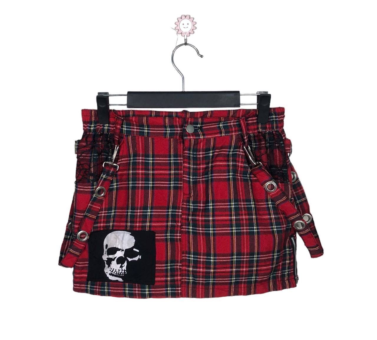 Seditionaries Vintage 90s Punk Red Plaid Tartan Harajuku Gothic Skirt Size 29" - 1 Thumbnail