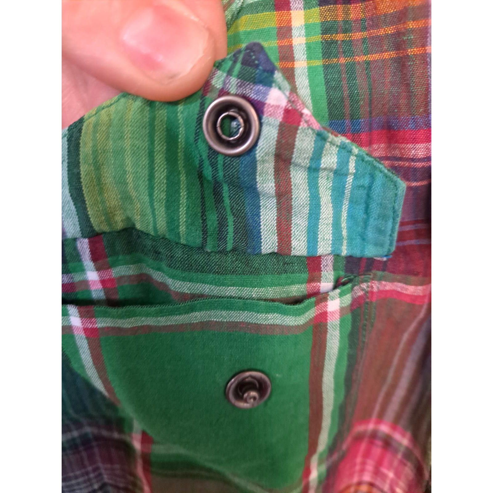 Polo Ralph Lauren Polo Ralph Lauren Green, Blue and Red Snap Up Shirt Size XL Size US XL / EU 56 / 4 - 4 Thumbnail