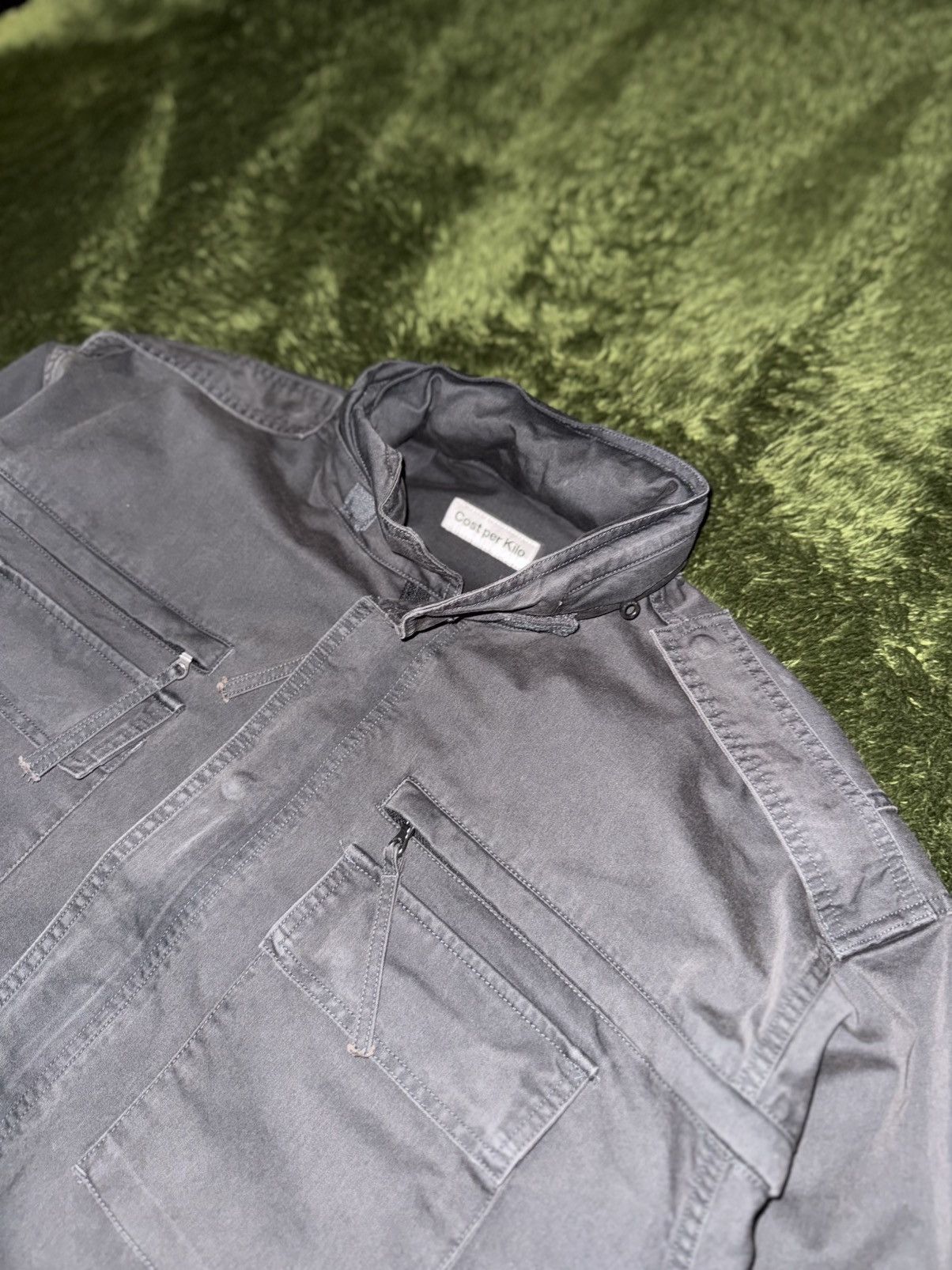 Japanese Brand [XL] Cost Per Kilo Vintage Washed M65 Field Jacket Dark Grey Size US XL / EU 56 / 4 - 2 Thumbnail