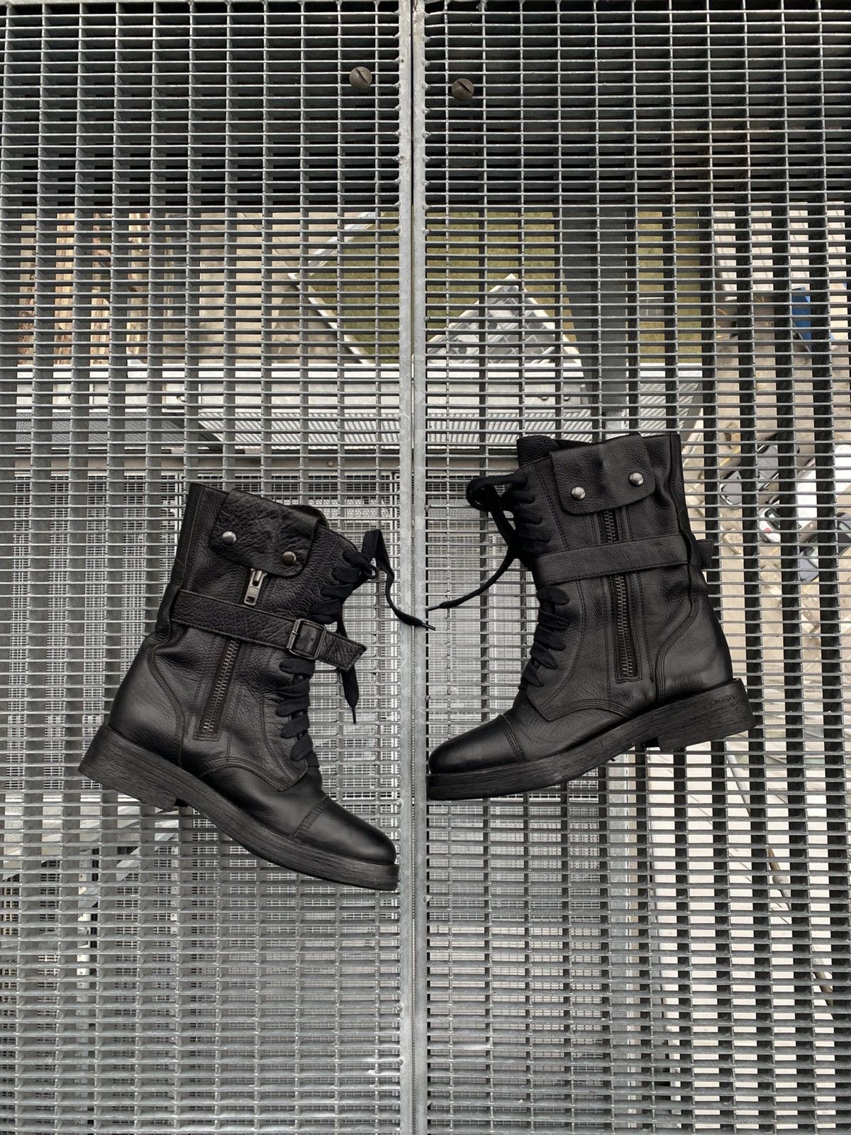 Ann Demeulemeester Ann Demeulemeester Leather Runway Biker Boots Size US 7 / IT 37 - 1 Thumbnail