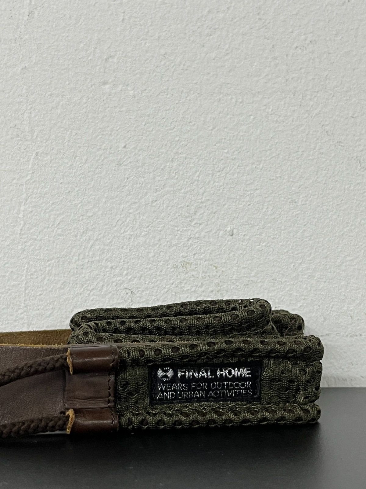Final Home Final Home Issey Miyake Leather/Mesh Utility Tactical Belt Size ONE SIZE - 7 Thumbnail