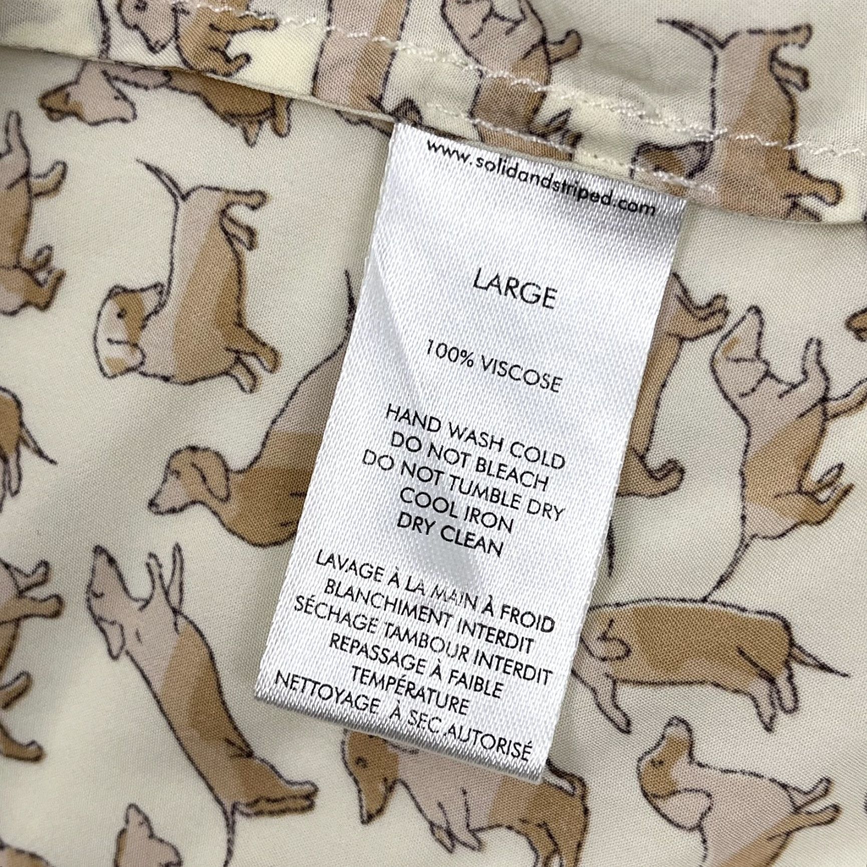 Solid & Striped Solid & Striped Sofia Richie Grainge Blouse Womens Large Dachshund Dog Sheer Top Size L / US 10 / IT 46 - 6 Thumbnail