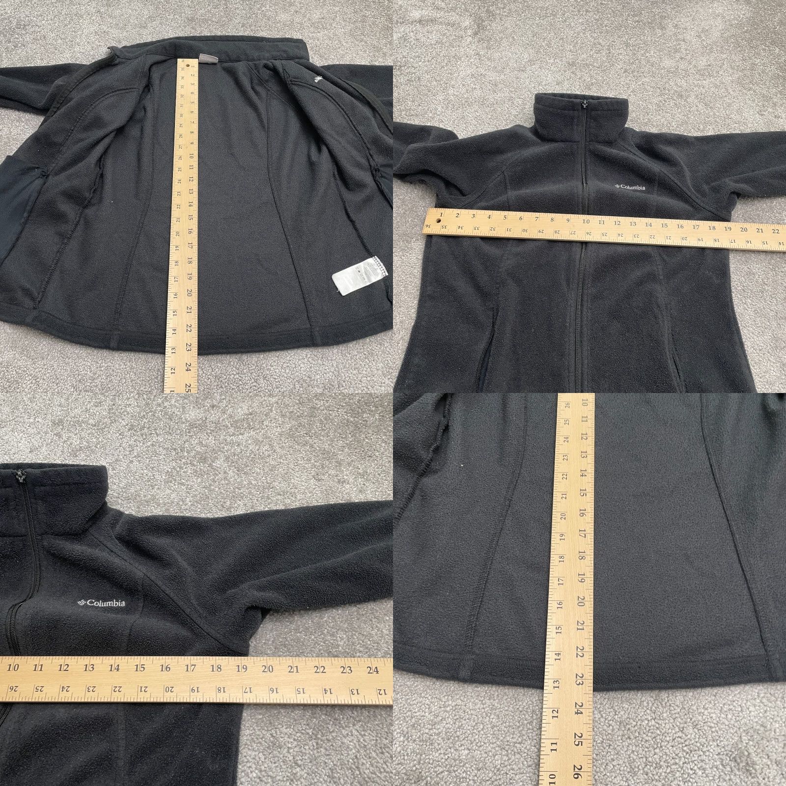 Vintage Columbia Benton Springs Jacket Women Meidum Black Fleece Full Zip Outdoor Hiking Size M / US 6-8 / IT 42-44 - 8 Thumbnail
