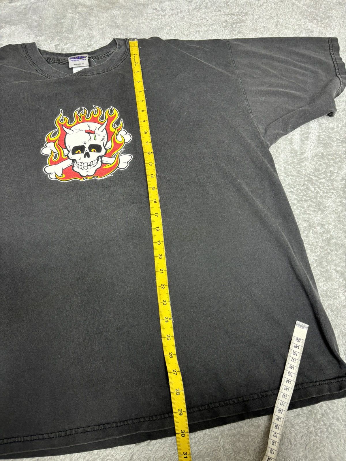 Vintage Vintage 90’s Poster Pop Flame Skull Artist Vince Ray Size US XXL / EU 58 / 5 - 7 Thumbnail