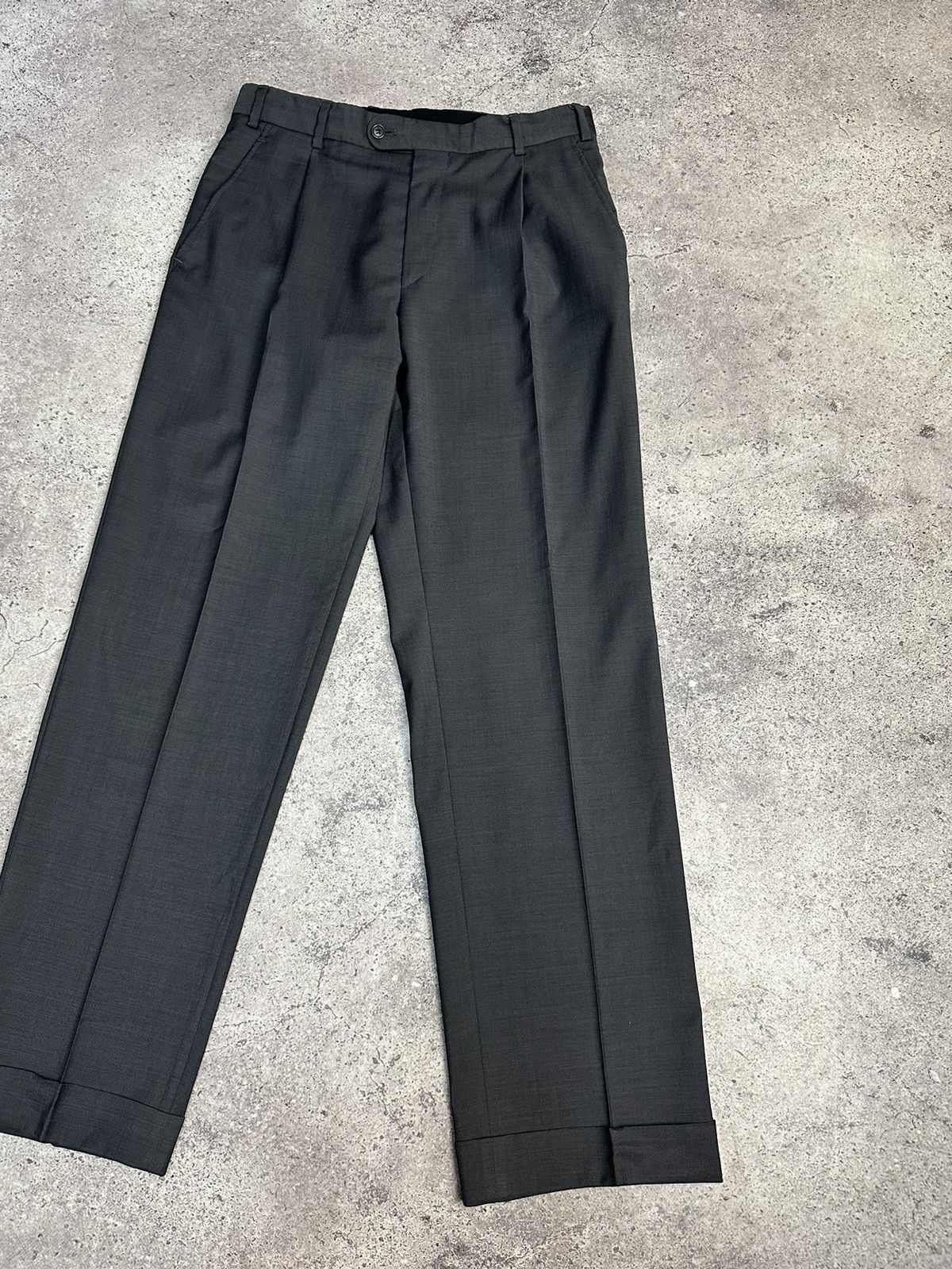 Balmain × Vintage Vintage BALMAIN Dress Pants Rare Wool Gray Size US 32 / EU 48 - 3 Thumbnail