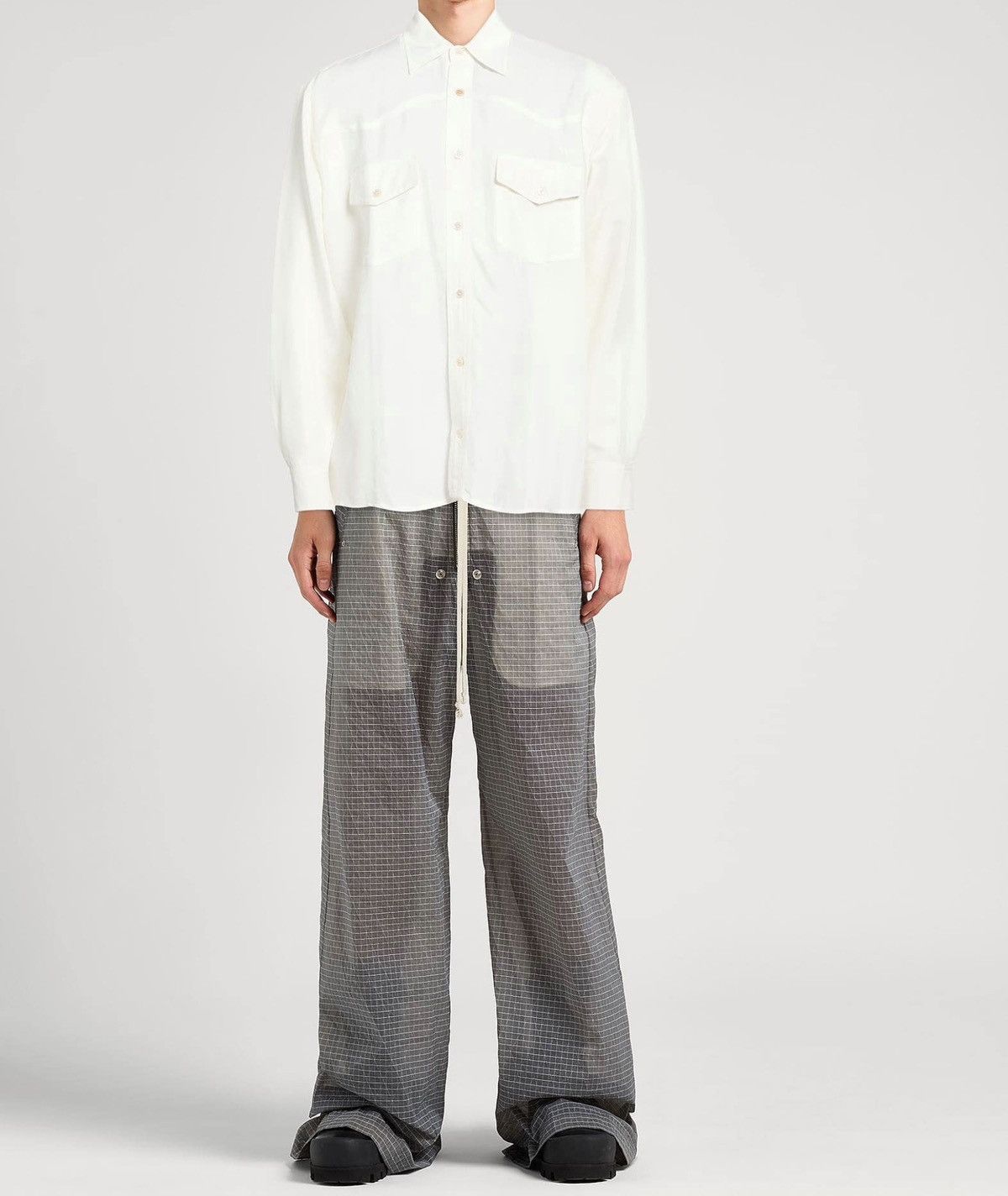 Acne Studios Acne studios button up long sleeve tshjrt logo white Size US M / EU 48-50 / 2 - 2 Thumbnail