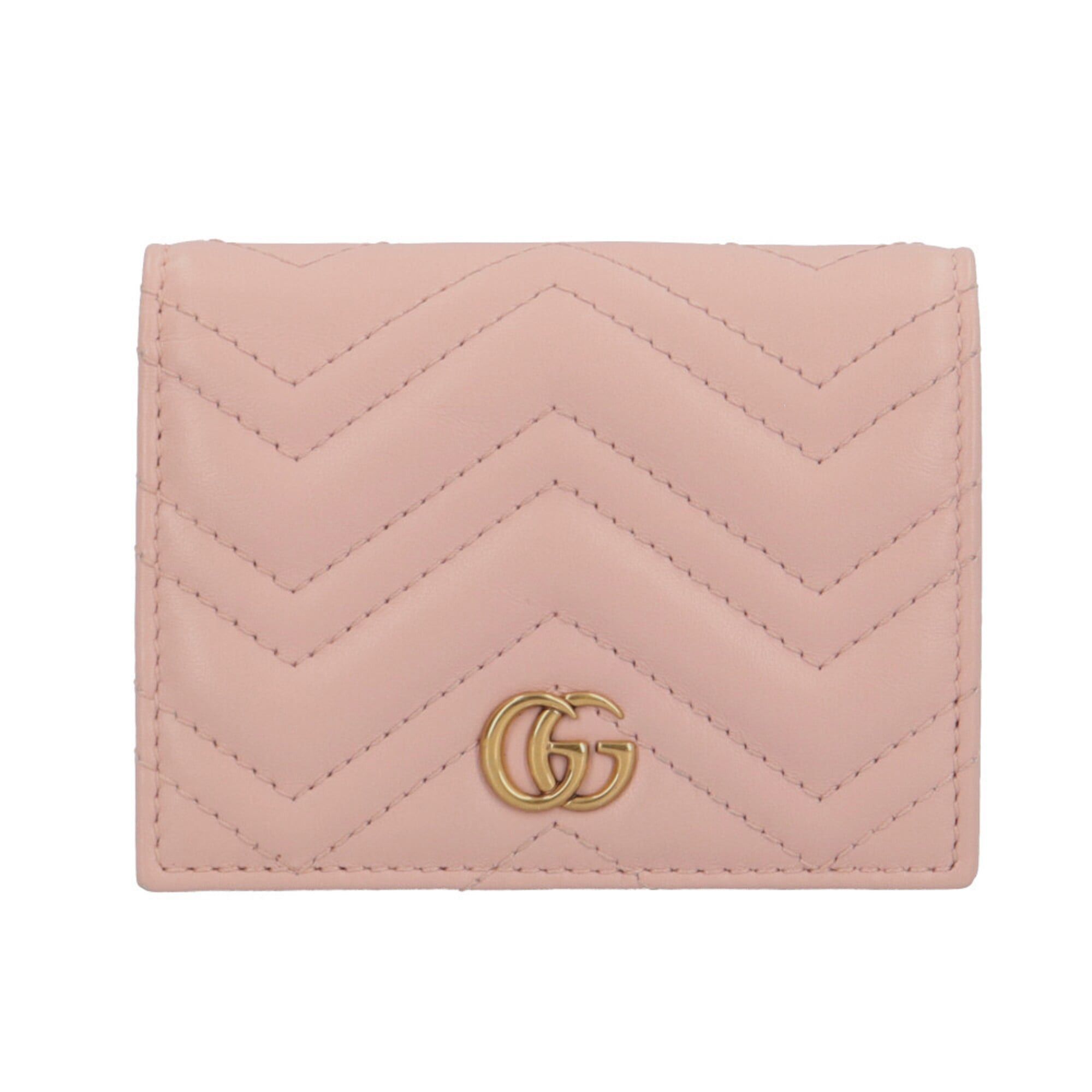 Gucci Gucci GG Marmont Double G Bi-fold Wallet, Leather 466492, Women's GUCCI Size ONE SIZE - 1 Thumbnail
