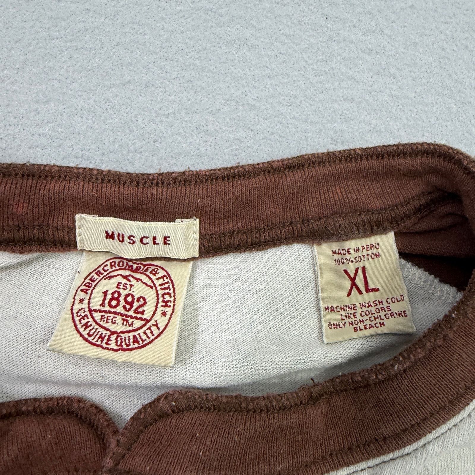 Abercrombie & Fitch Abercrombie & Fitch Henley Muscle Shirt Men's XL White y2k Size US XL / EU 56 / 4 - 8 Thumbnail