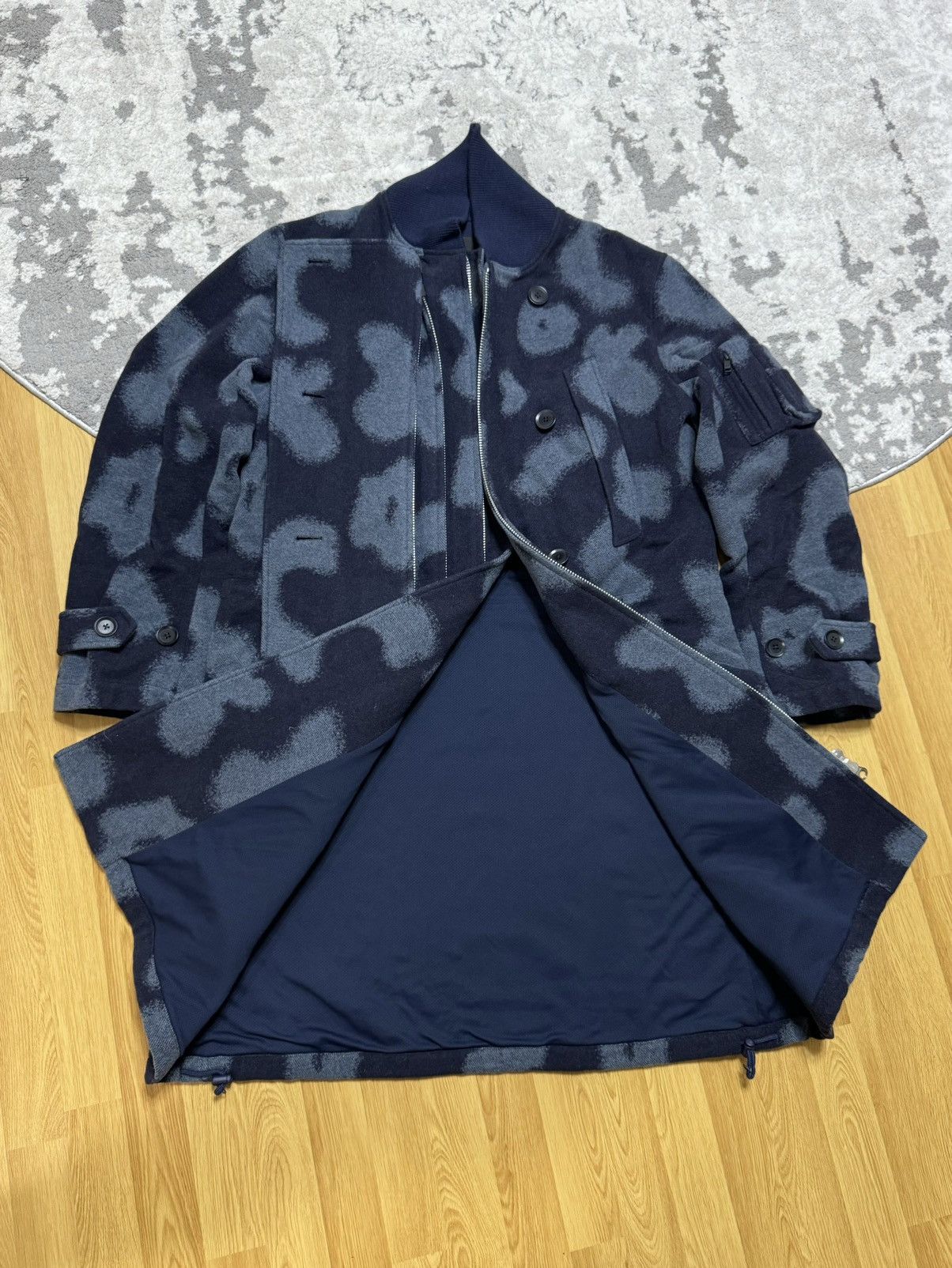 Adidas × Y-3 × Yohji Yamamoto Y-3 Yohji Yamamoto Sample Double-Breasted Wool Coat Leopard Size US M / EU 48-50 / 2 - 12 Thumbnail