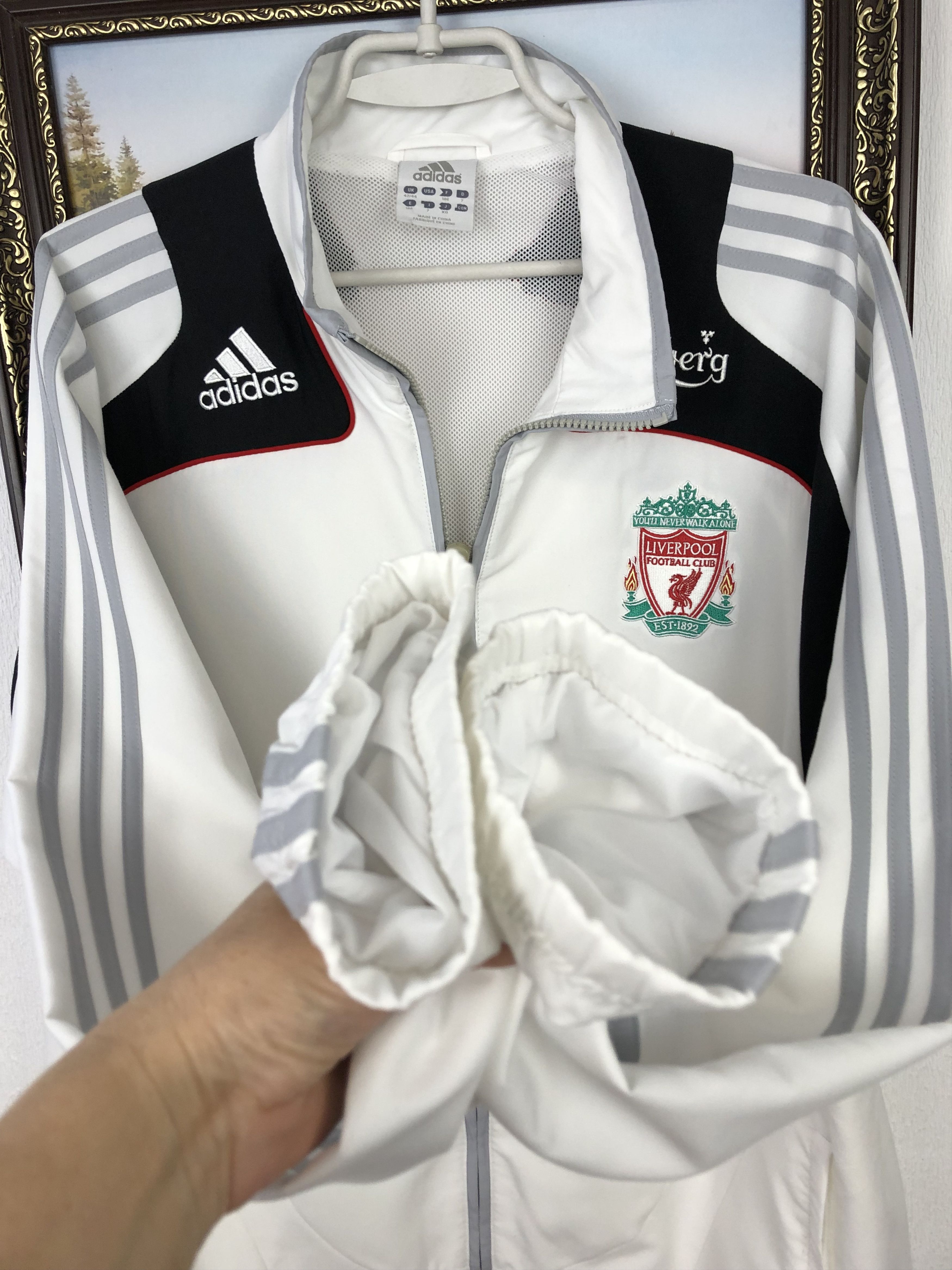 Adidas Vintage Adidas Liverpool Football Jacket Soccer YNWA Size US L / EU 52-54 / 3 - 9 Thumbnail