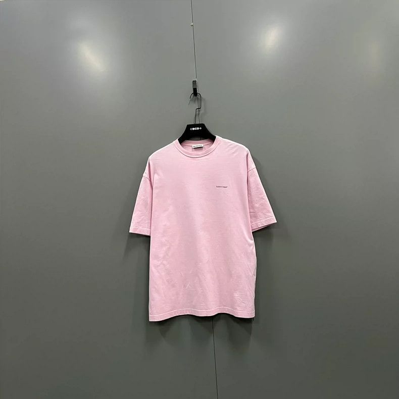 Balenciaga Balenciaga Pink Small Logo Short Sleeve Size US L / EU 52-54 / 3 - 1 Thumbnail