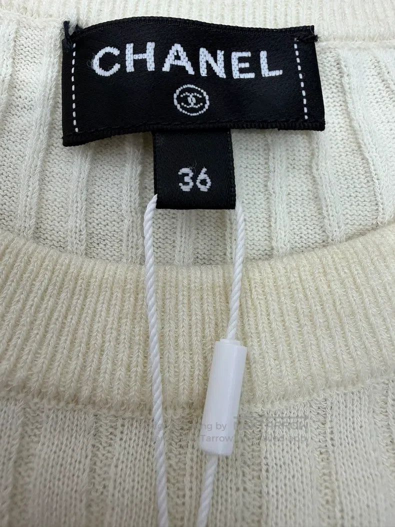 Chanel Chanel Beige little fish knitted short sleeves Size XS / US 0-2 / IT 36-38 - 5 Thumbnail