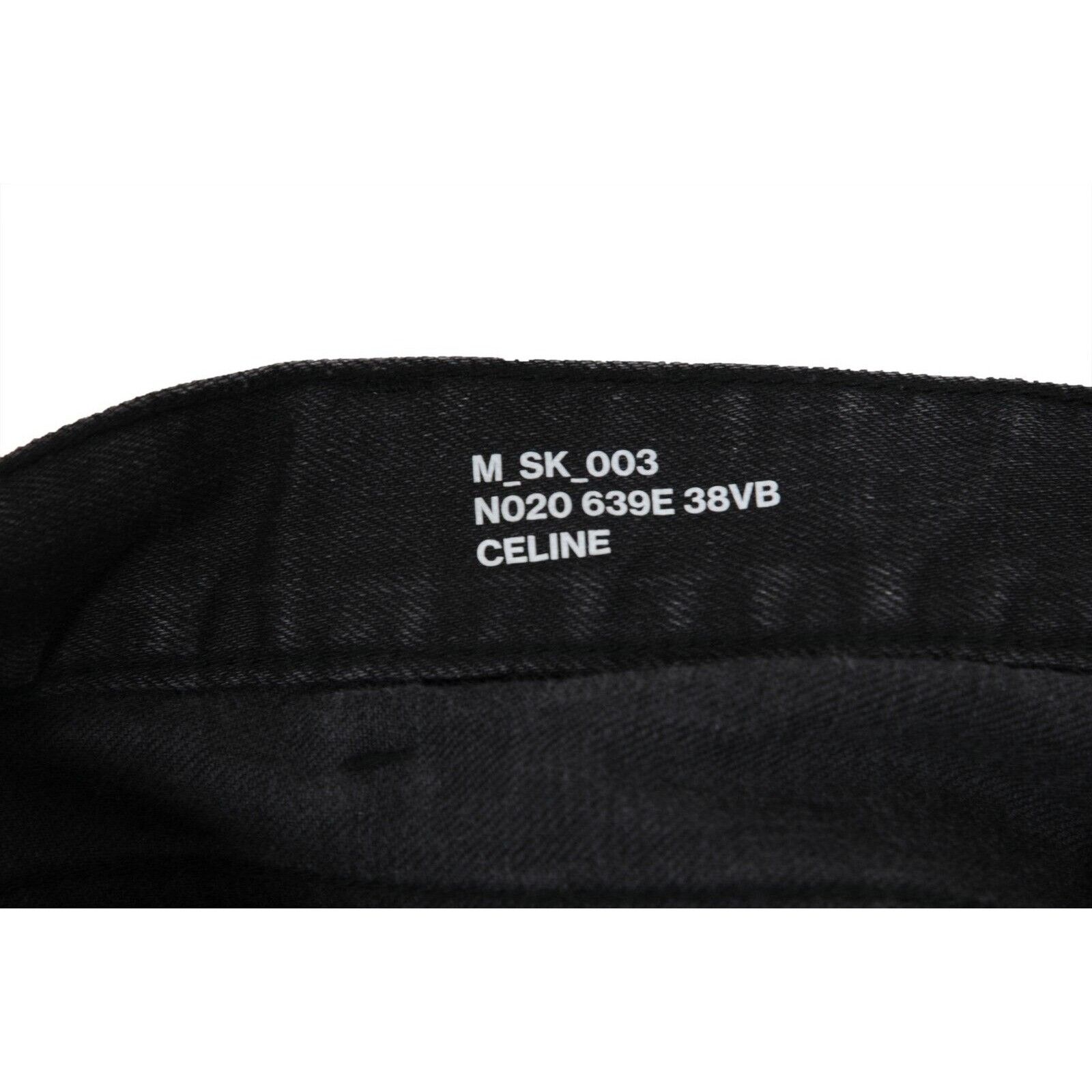 Celine SK 003 Vintage Black Grey Jeans - 02316 Size US 30 / EU 46 - 9 Thumbnail