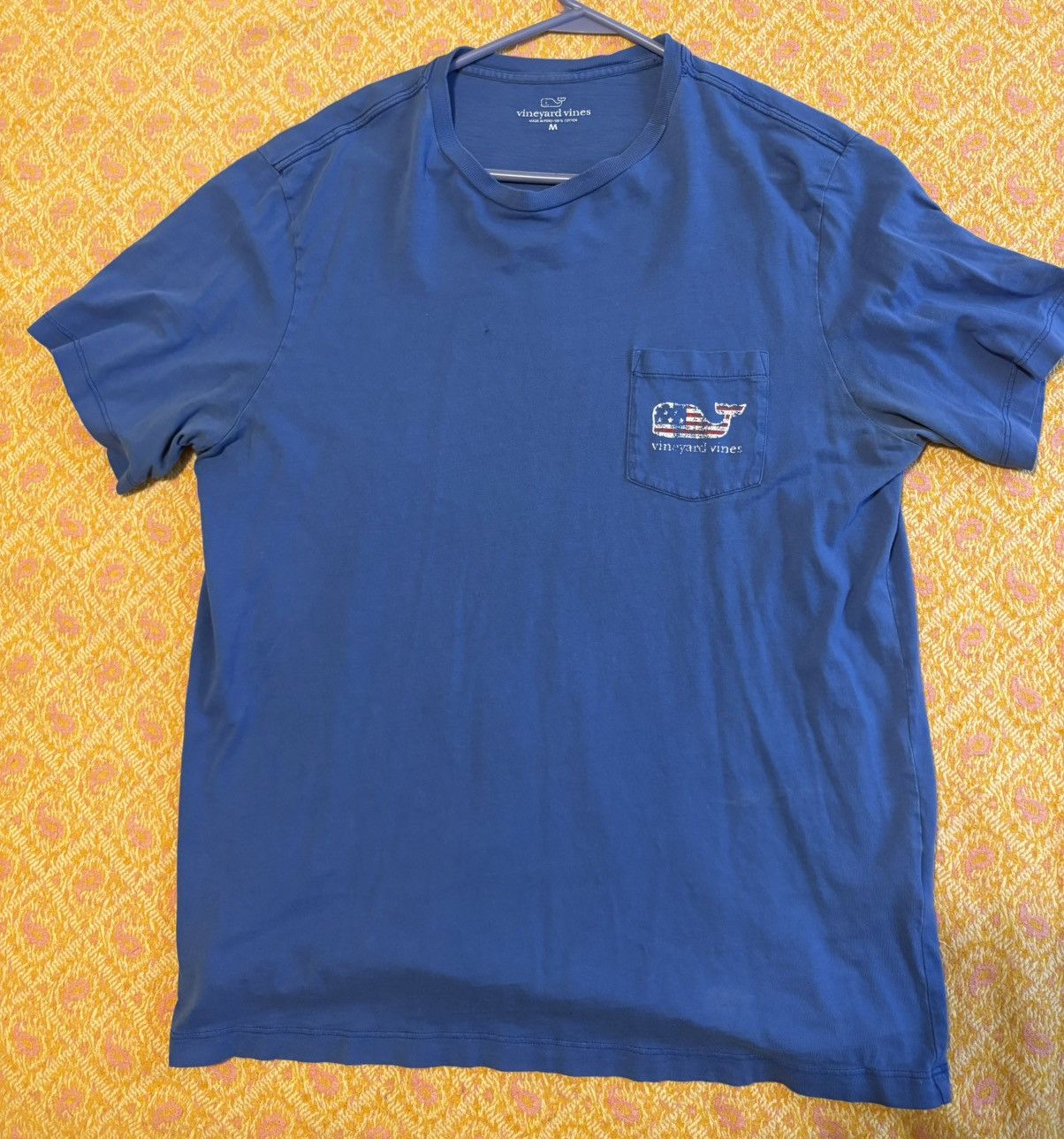 Vineyard Vines Vintage Vineyard Vines USA Flag Whale Pocket Tee Size US M / EU 48-50 / 2 - 3 Thumbnail