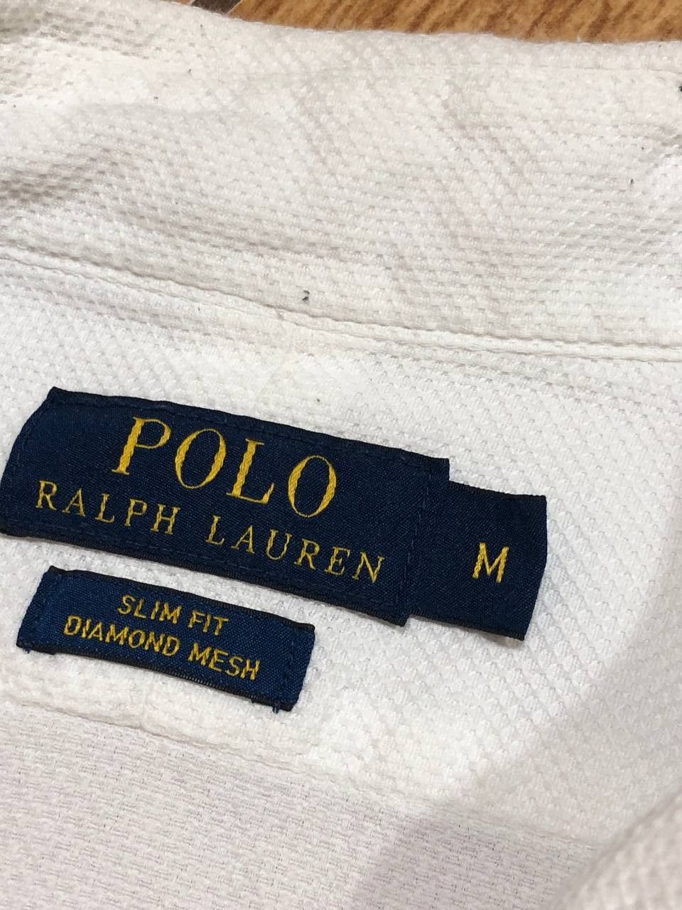 Polo Ralph Lauren Polo Ralph Lauren Slim Fit Diamond Mesh Button Up Shirt Size US M / EU 48-50 / 2 - 2 Thumbnail