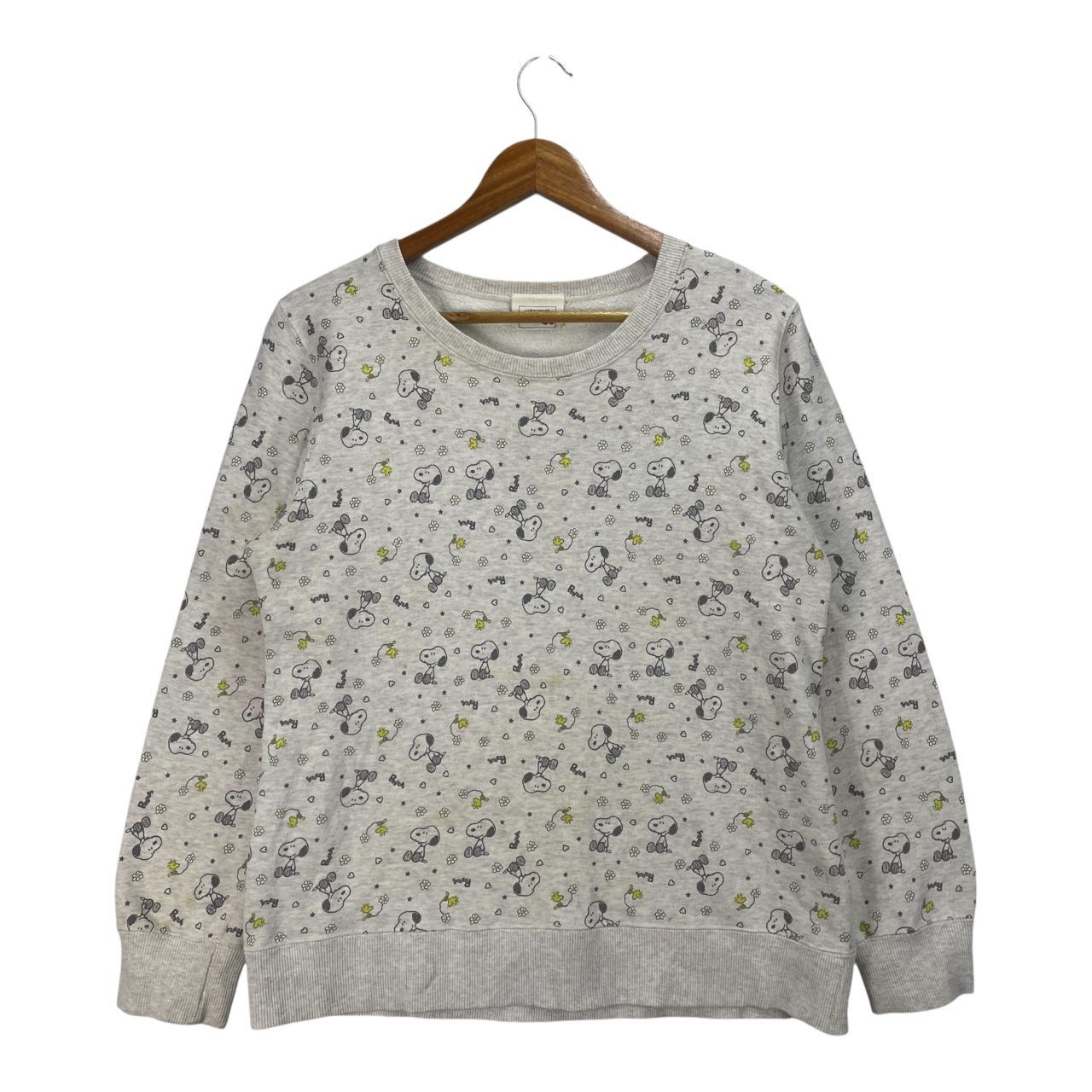 Peanuts Vintage Peanuts Snoopy Overprint Pullover Sweatshirt Size L / US 10 / IT 46 - 1 Thumbnail
