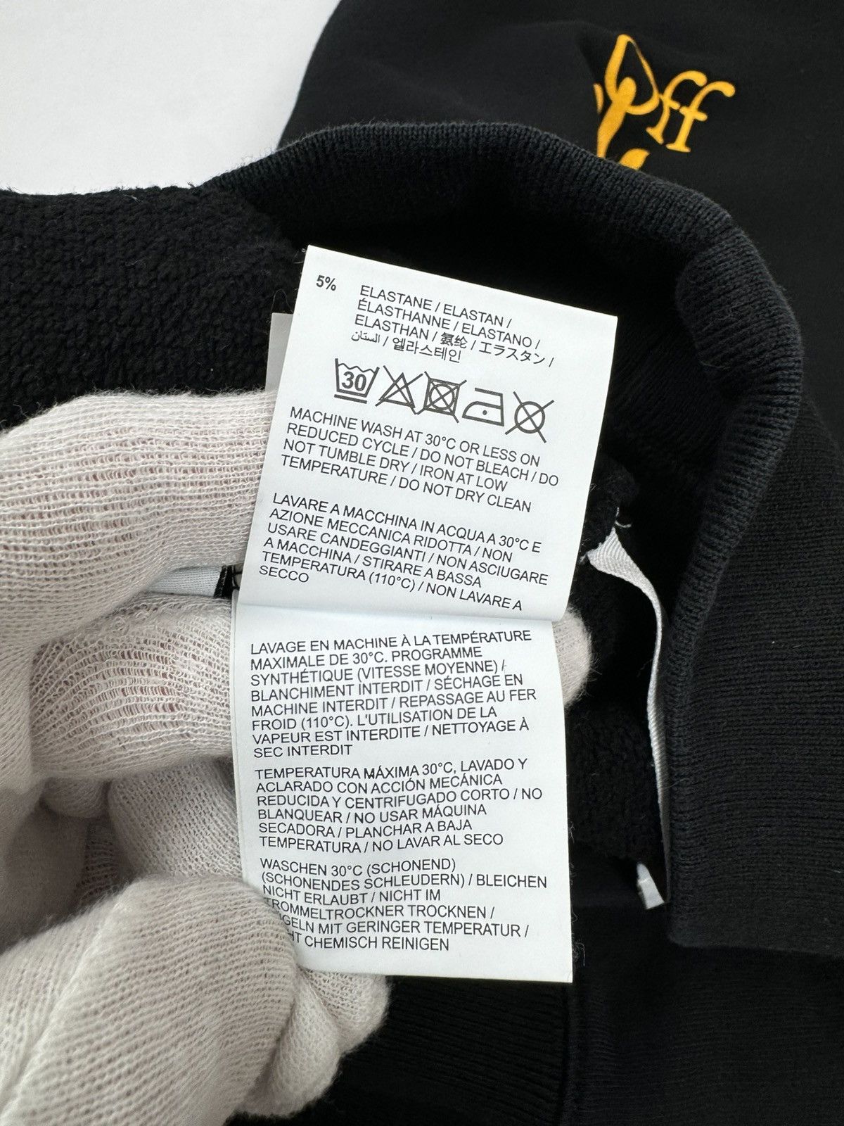 Off-White Off-White Black Caravaggio Diagonal Hoodie Size US M / EU 48-50 / 2 - 14 Thumbnail