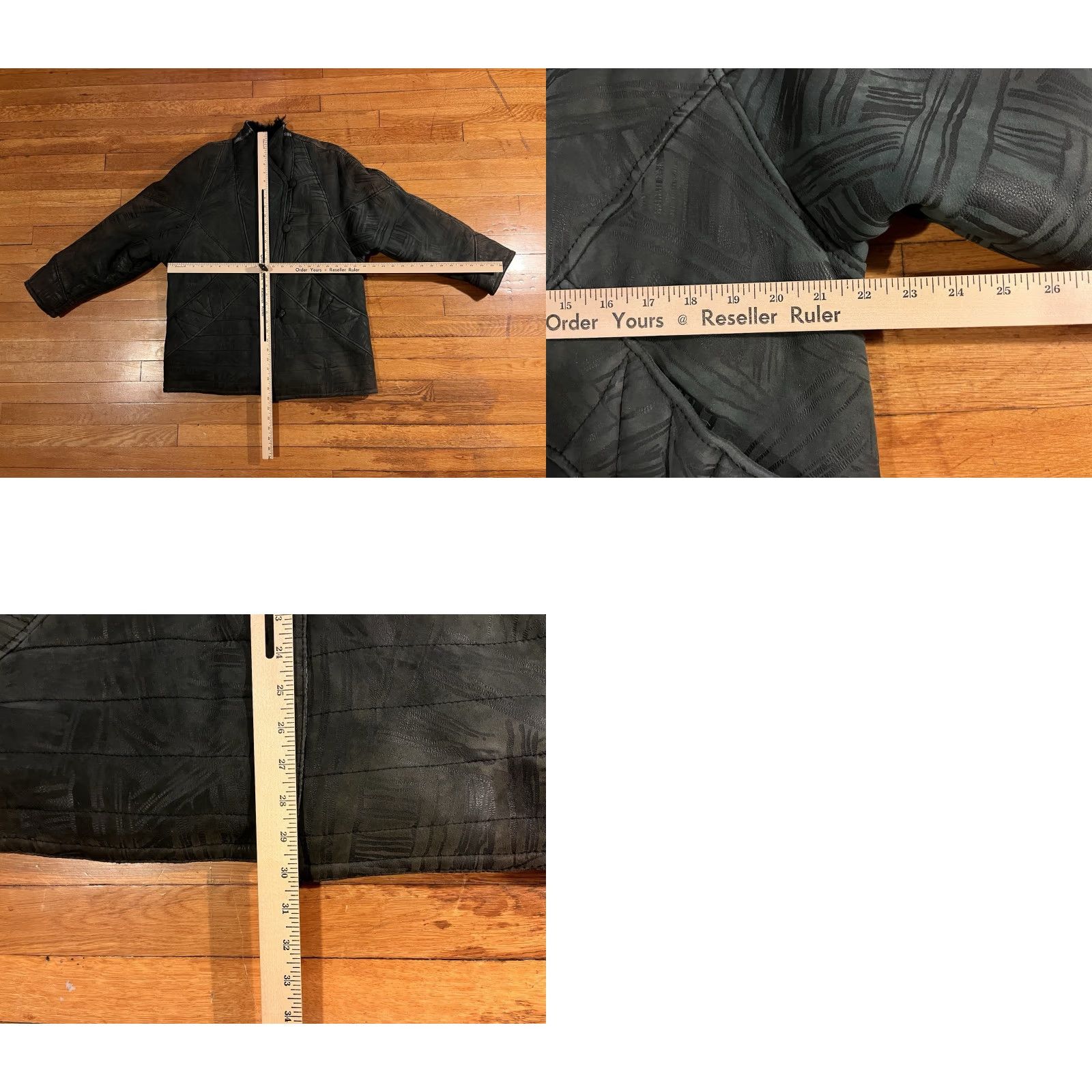 Vintage VINTAGE Shearling Coat Men’s 44 Black Suede Patchwork Bomber Jacket Size US S / EU 44-46 / 1 - 9 Thumbnail