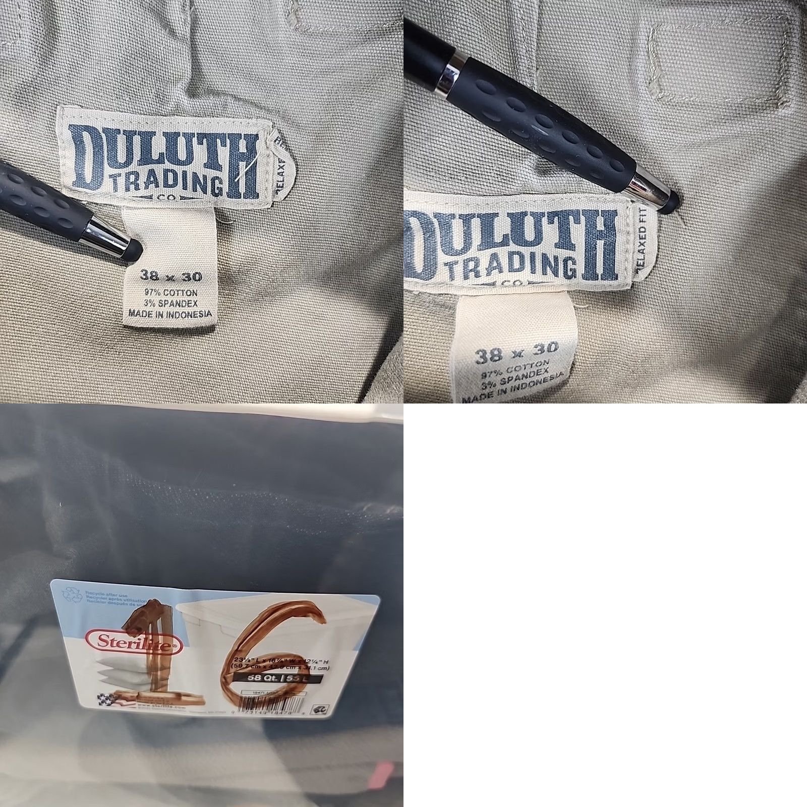 CO Duluth Trading Co Men's Pants 38x30 Flex Fire Hose Cargo Khaki Grunge Cotton Spandex Baggy? Size US 38 / EU 54 - 11 Thumbnail