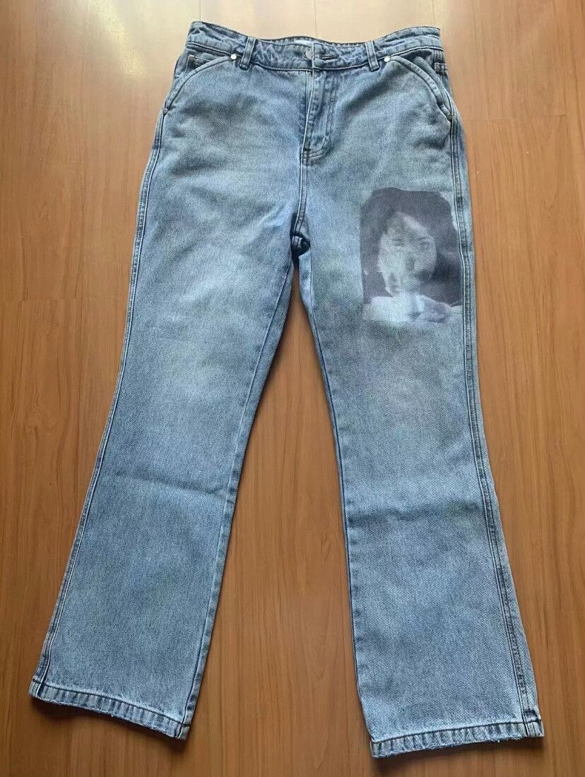 Half Evil Esoteric Freeze Initial Denim Jeans Size 3 Size US 28 / EU 44 - 1 Thumbnail