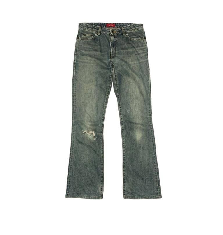 Vintage 90s Something Edwin Flare Bootcut Jeans Distressed