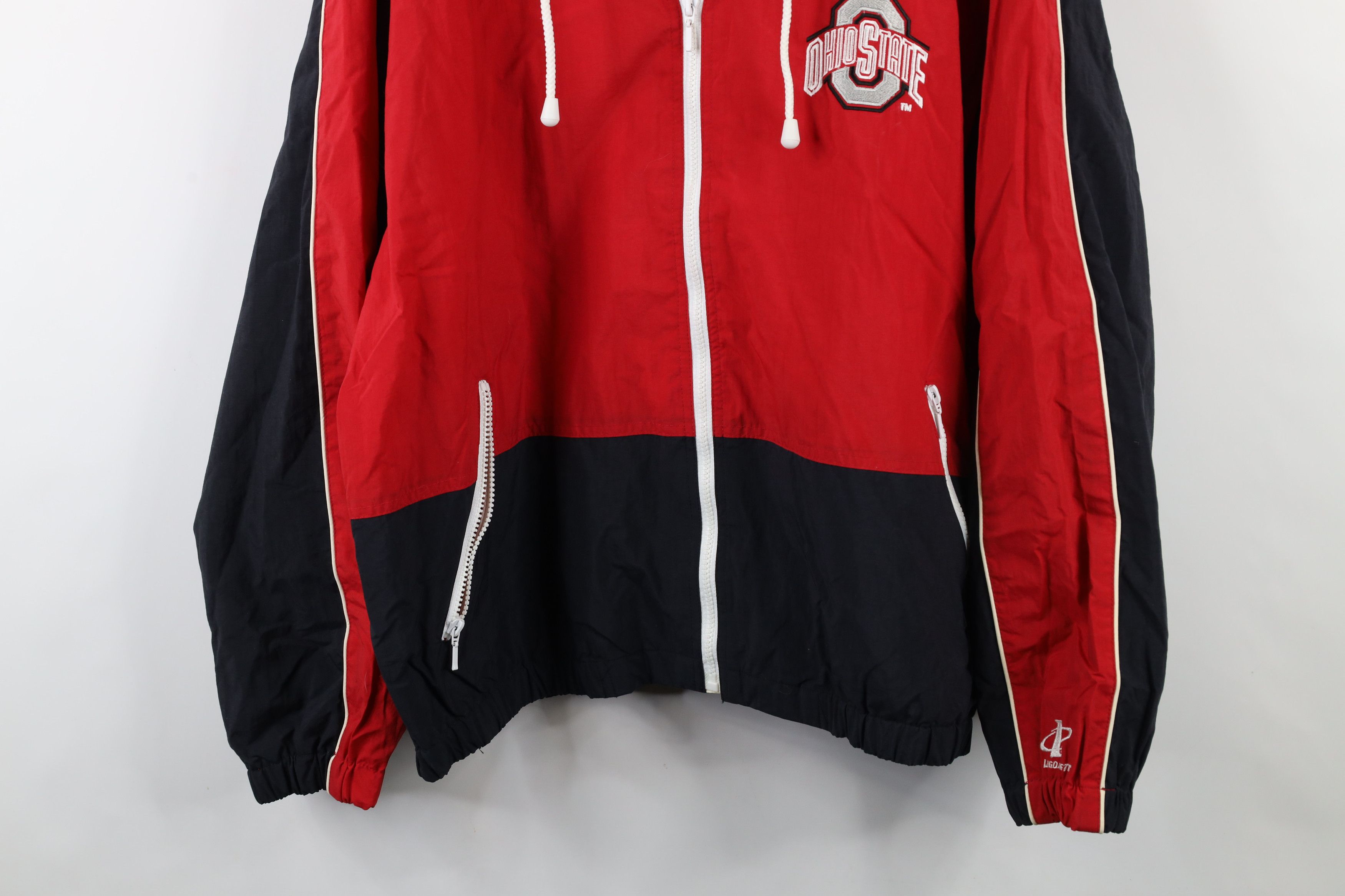 Vintage Vintage 90s Ohio State University Hooded Windbreaker Jacket Size US XL / EU 56 / 4 - 3 Thumbnail