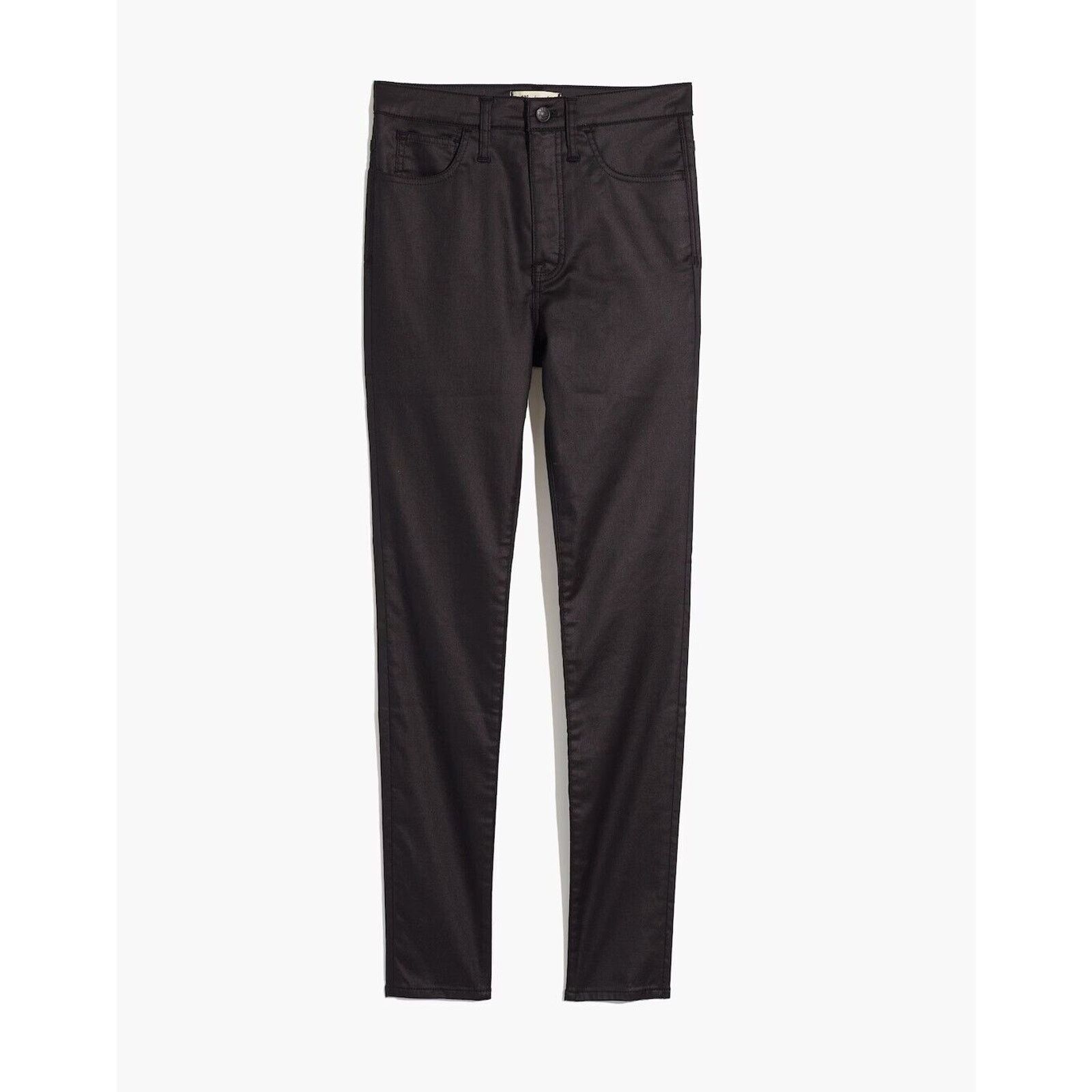 Madewell Madewell Women's 32 Black 10" High-Rise Skinny Jeans Coated Size 32" / US 10 / IT 46 - 17 Thumbnail