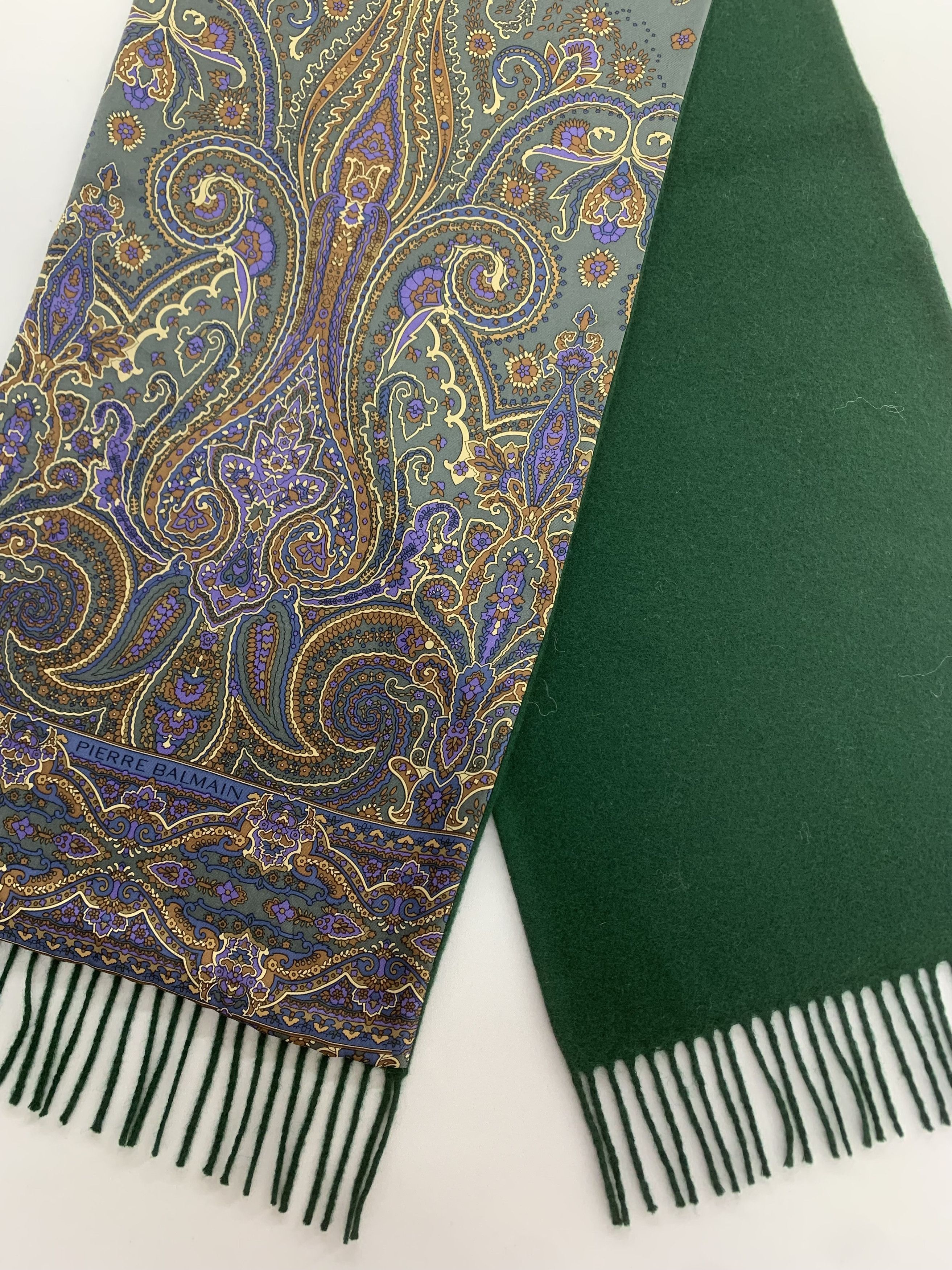 Pierre Balmain Pierre Balmian Scarf Wool Silk Muffler Neck Wrap BL3187 Size ONE SIZE - 4 Thumbnail