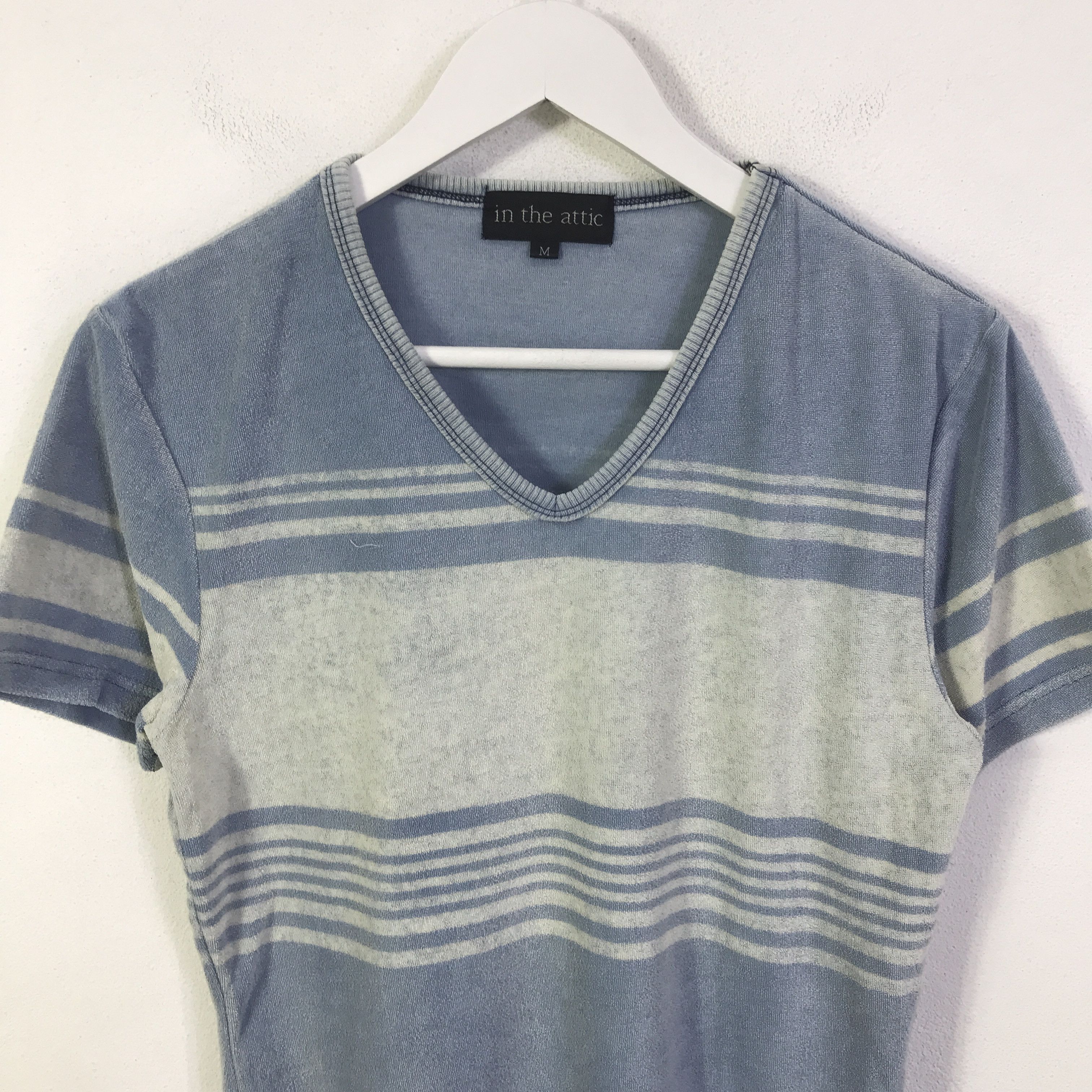 In The Attic Japan brand in the attic Striped t-shirt K93B33 Size US M / EU 48-50 / 2 - 2 Thumbnail
