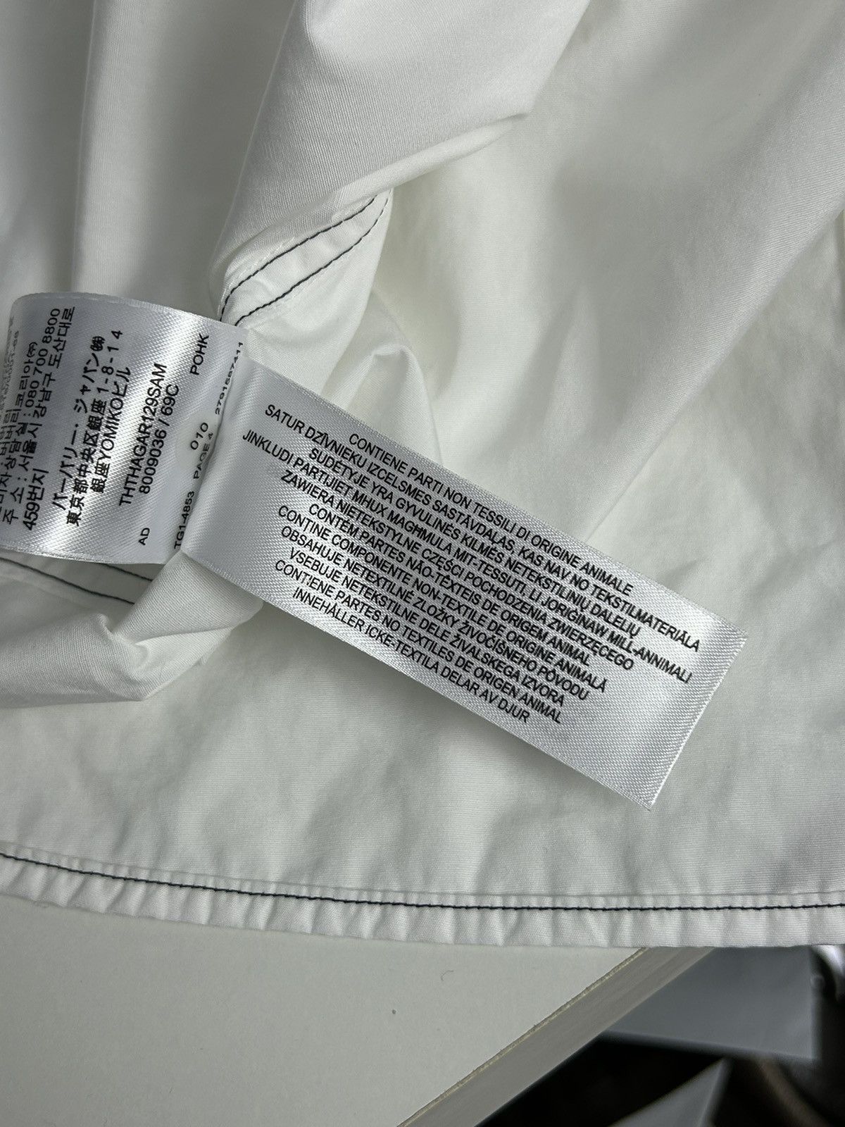 Burberry Burberry White Button Down Shirt Contrast Stitch Logo Tape Size XS / US 0-2 / IT 36-38 - 17 Thumbnail
