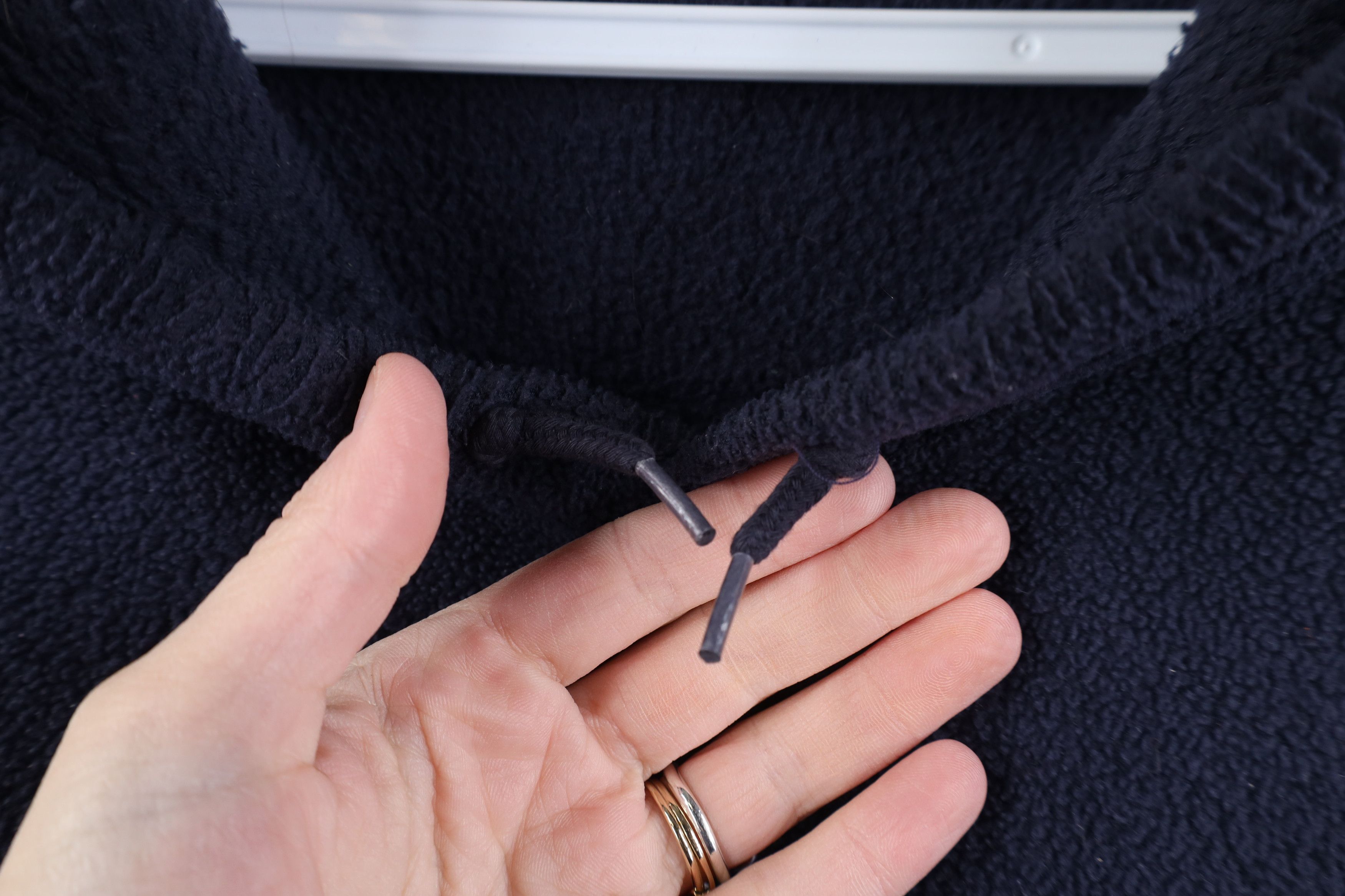 Woolrich Woolen Mills Vintage 90s Woolrich Blank Fleece Hoodie Sweatshirt Blue Size US L / EU 52-54 / 3 - 4 Thumbnail