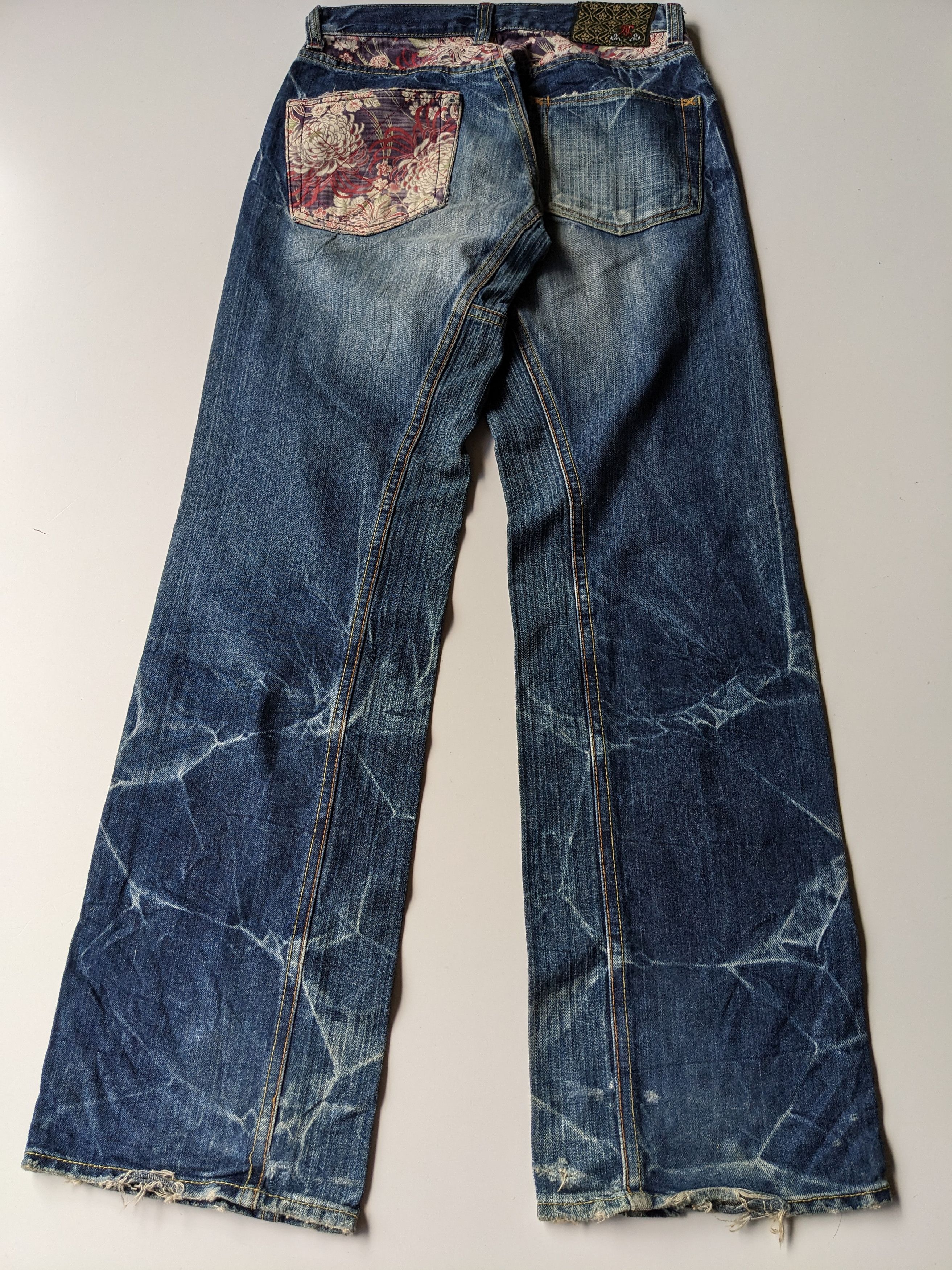 Eternal Eternal Karakuri thunder patchwork faded jeans Size US 30 / EU 46 - 6 Thumbnail