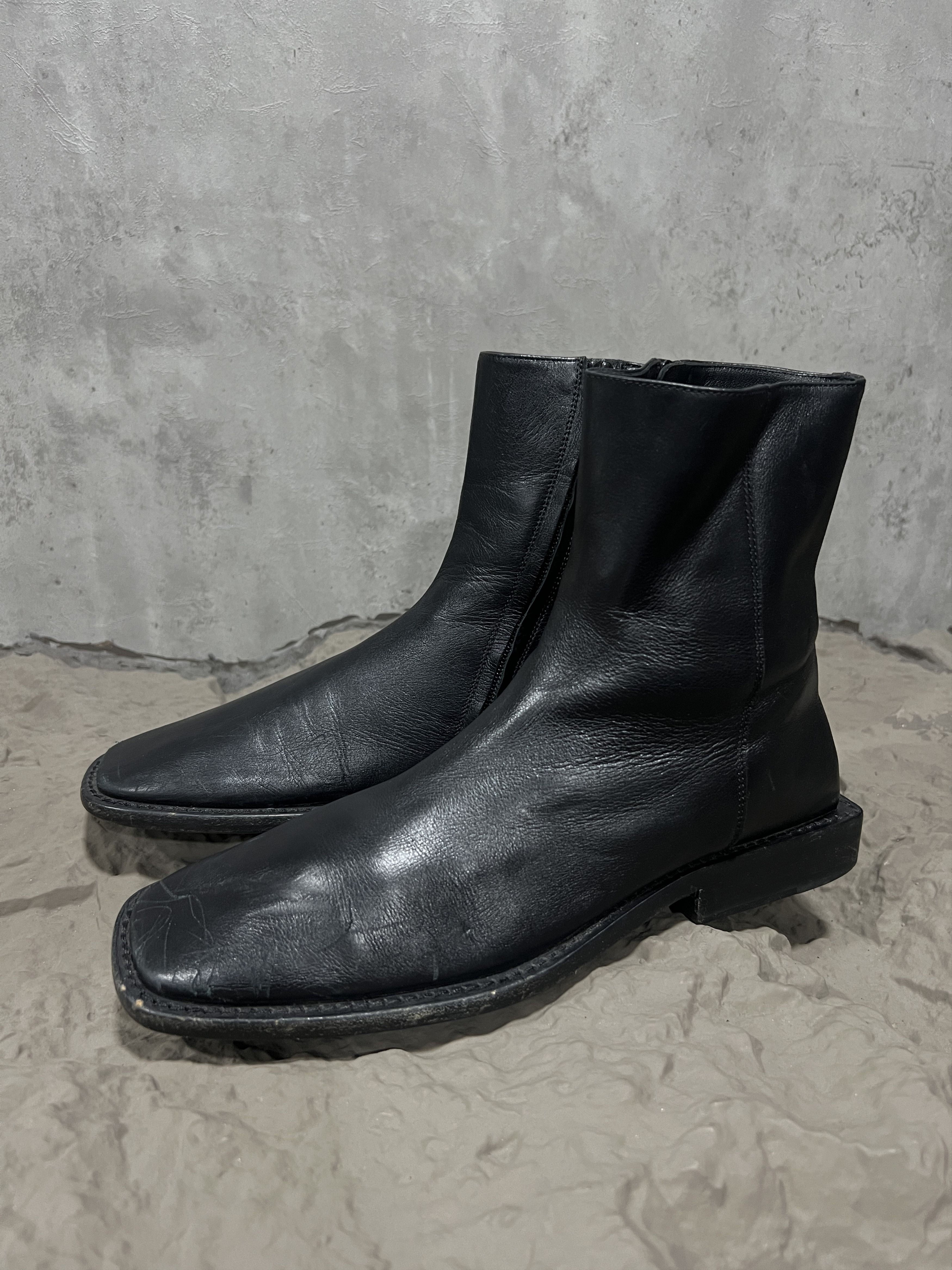 Balenciaga Balenciaga Square Toe Zip Leather Boots EU38 Italy Size US 8 / IT 38 - 1 Thumbnail