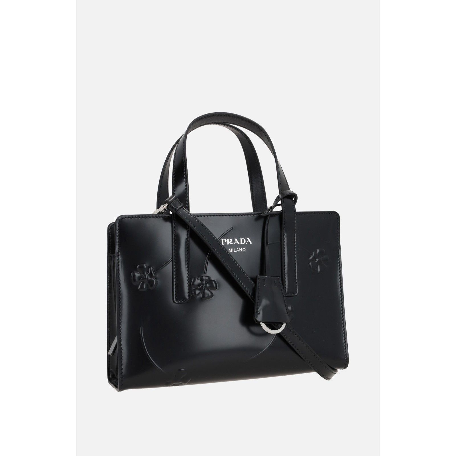 Prada PRADA Re-Edition 1955 Black Smooth Leather Top Handle Bag Ne Size ONE SIZE - 2 Thumbnail