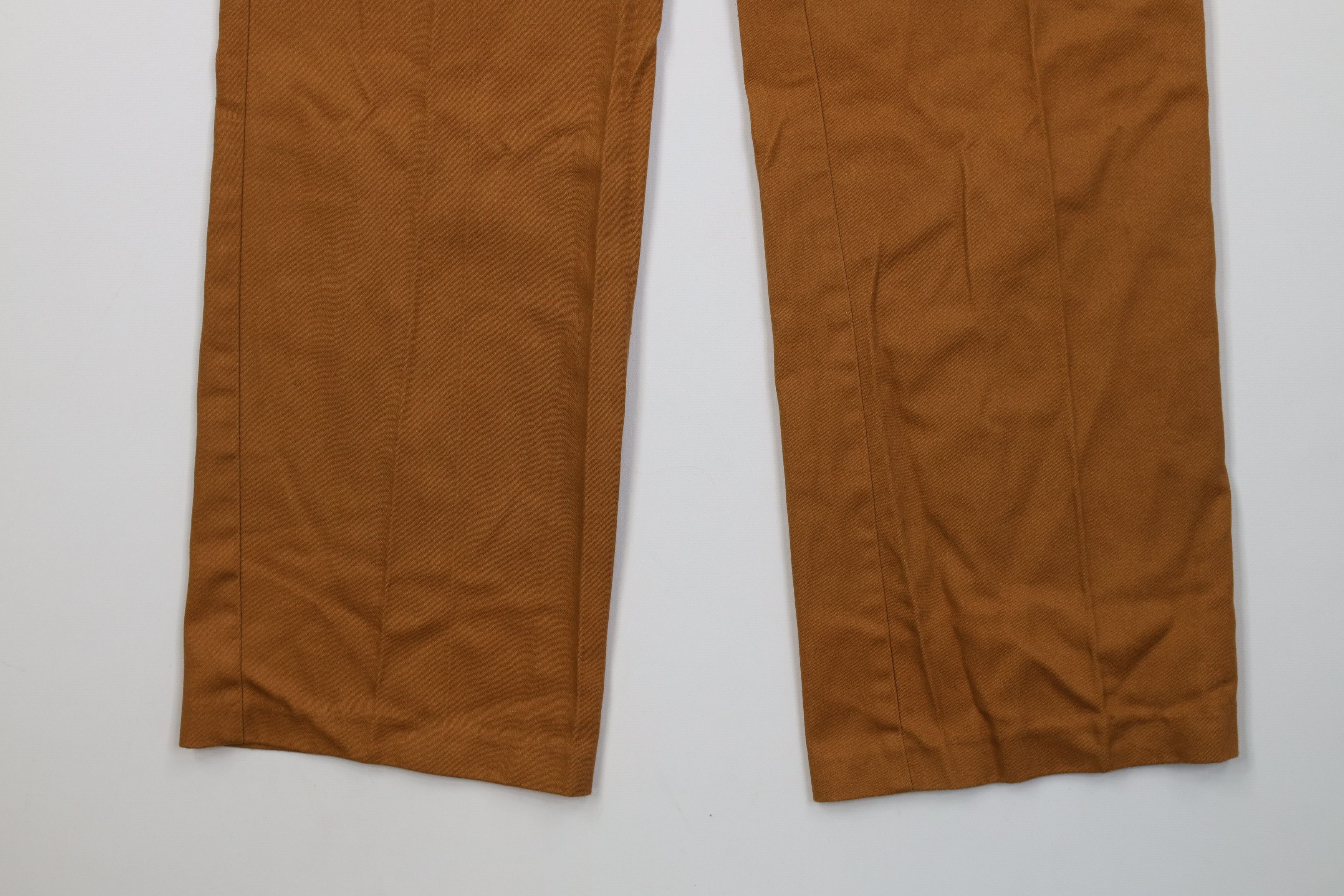 Vintage AS IS Vintage 70s Streetwear Wide Leg Chino Pants Brown USA Size 28" / US 6 / IT 42 - 4 Thumbnail